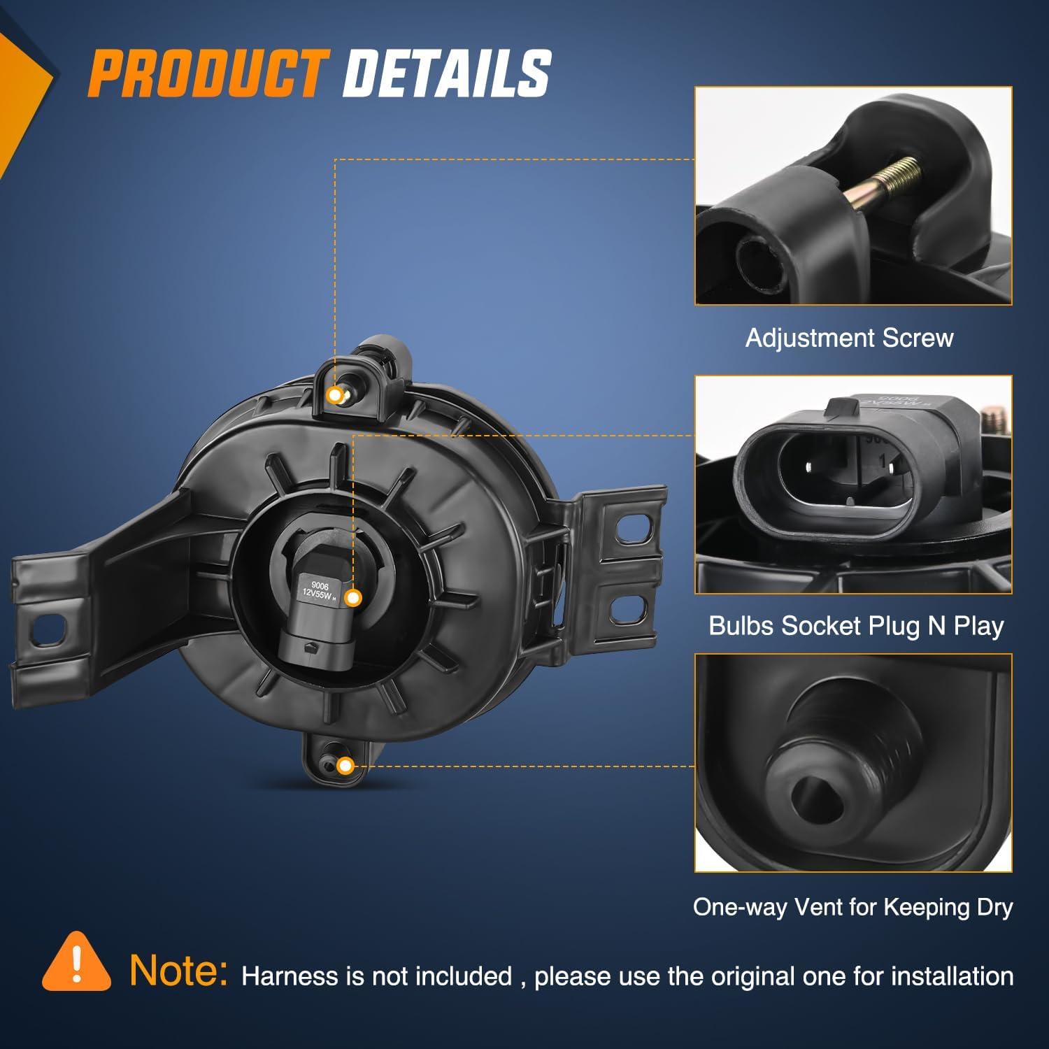 imageNilight Fog Lights Assembly Compatible with 2013 2014 2015 2016 2017 2018 Dodge Ram 1500 20192021 RAM 1500 Classic Not Fit for Rebel Model Fog Light Replacement Clear Lens 2 Years WarrantyDodge Ram 20022010