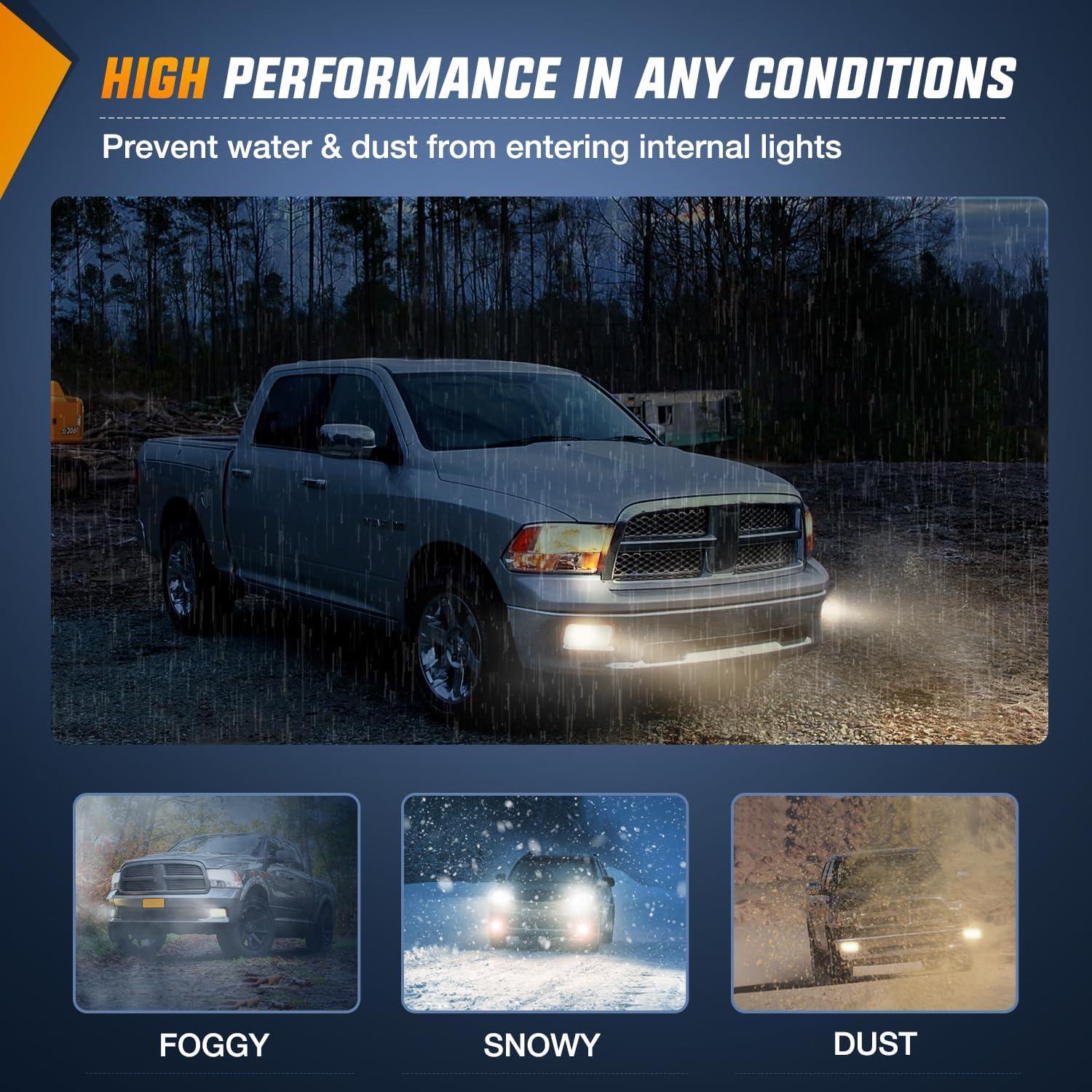 imageNilight Fog Lights Assembly Compatible with 2013 2014 2015 2016 2017 2018 Dodge Ram 1500 20192021 RAM 1500 Classic Not Fit for Rebel Model Fog Light Replacement Clear Lens 2 Years WarrantyDodge Ram 20092018