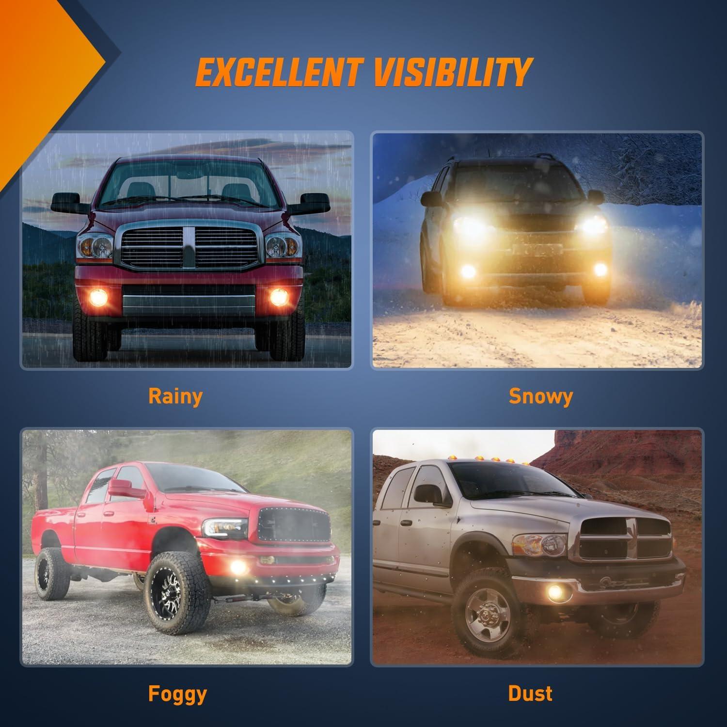 imageNilight Fog Lights Assembly Compatible with 2013 2014 2015 2016 2017 2018 Dodge Ram 1500 20192021 RAM 1500 Classic Not Fit for Rebel Model Fog Light Replacement Clear Lens 2 Years WarrantyDodge Ram 20022010