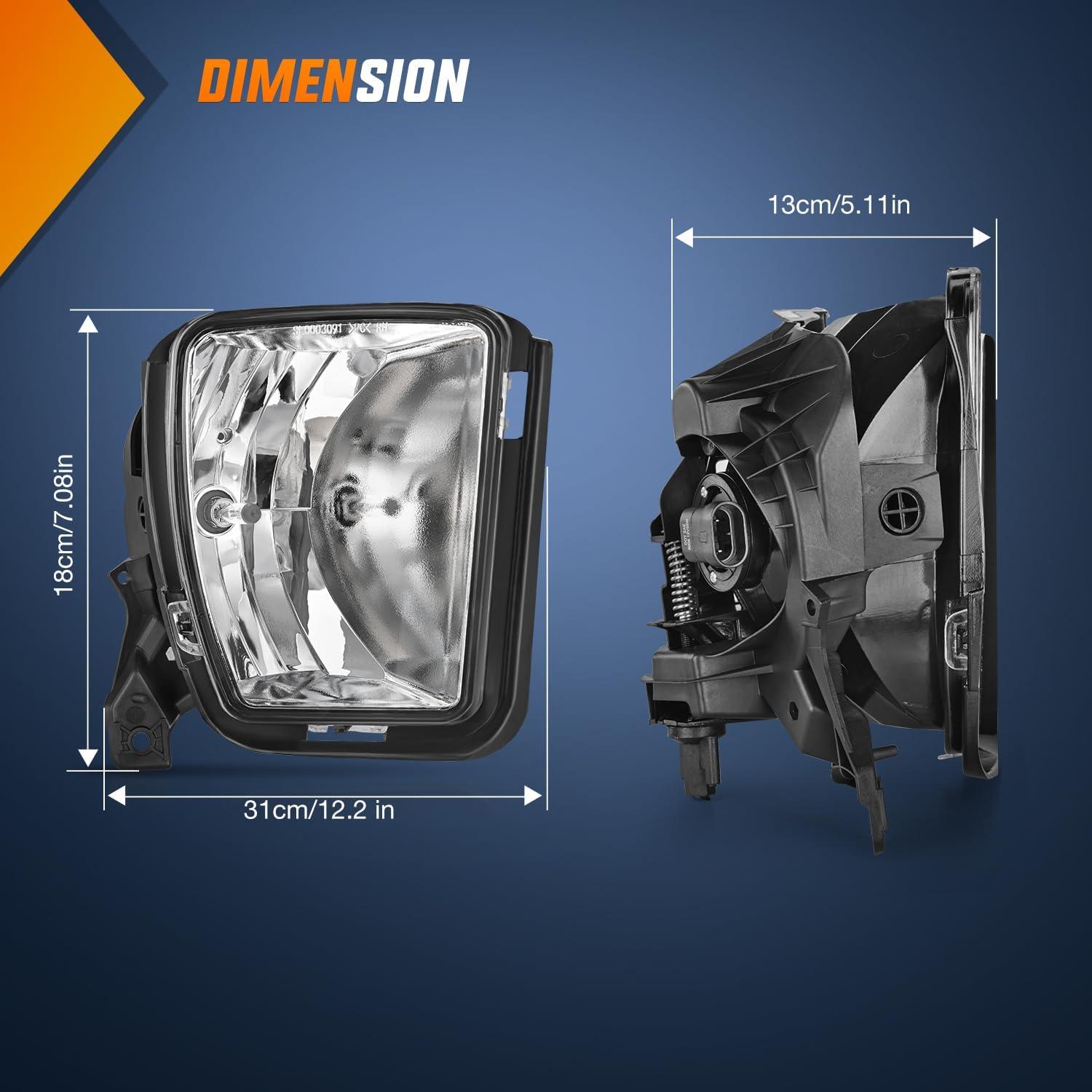 imageNilight Fog Lights Assembly Compatible with 2013 2014 2015 2016 2017 2018 Dodge Ram 1500 20192021 RAM 1500 Classic Not Fit for Rebel Model Fog Light Replacement Clear Lens 2 Years WarrantyDodge Ram 20132021