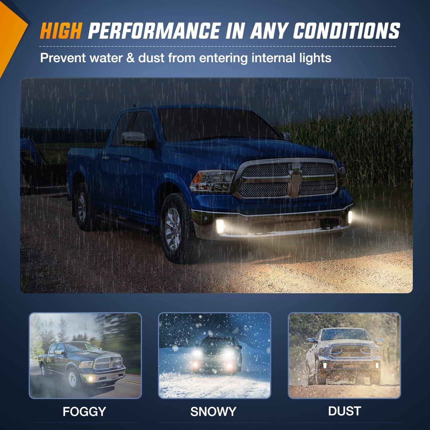 imageNilight Fog Lights Assembly Compatible with 2013 2014 2015 2016 2017 2018 Dodge Ram 1500 20192021 RAM 1500 Classic Not Fit for Rebel Model Fog Light Replacement Clear Lens 2 Years WarrantyDodge Ram 20132021