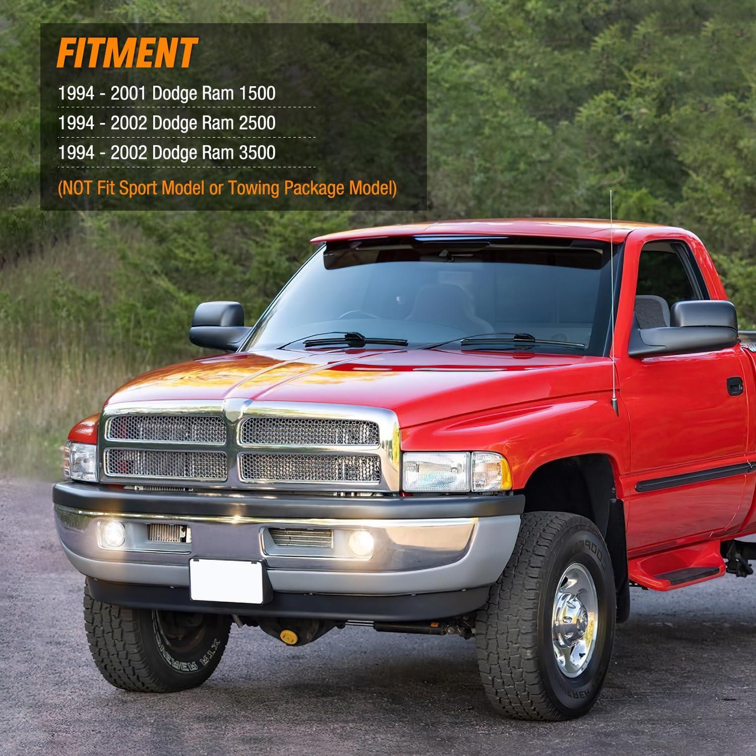 imageNilight Fog Lights Assembly Compatible with 2013 2014 2015 2016 2017 2018 Dodge Ram 1500 20192021 RAM 1500 Classic Not Fit for Rebel Model Fog Light Replacement Clear Lens 2 Years WarrantyDodge Ram 19942002 Clear