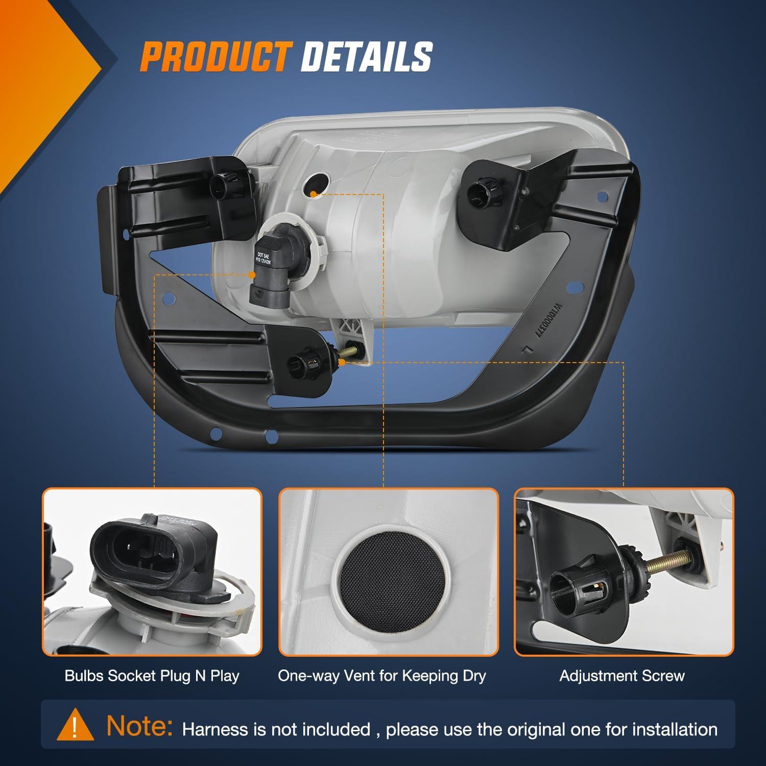 imageNilight Fog Lights Assembly Compatible with 2013 2014 2015 2016 2017 2018 Dodge Ram 1500 20192021 RAM 1500 Classic Not Fit for Rebel Model Fog Light Replacement Clear Lens 2 Years WarrantyDodge Ram 20092018