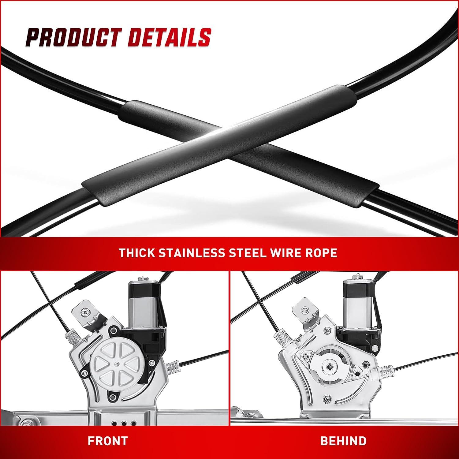 imageNilight Front Passenger Side Power Window RegulatorMotor Compatible with Ford F150 2004 2005 2006 2007 2008StandardCrew Cab Only Right Side 741429Front Driver