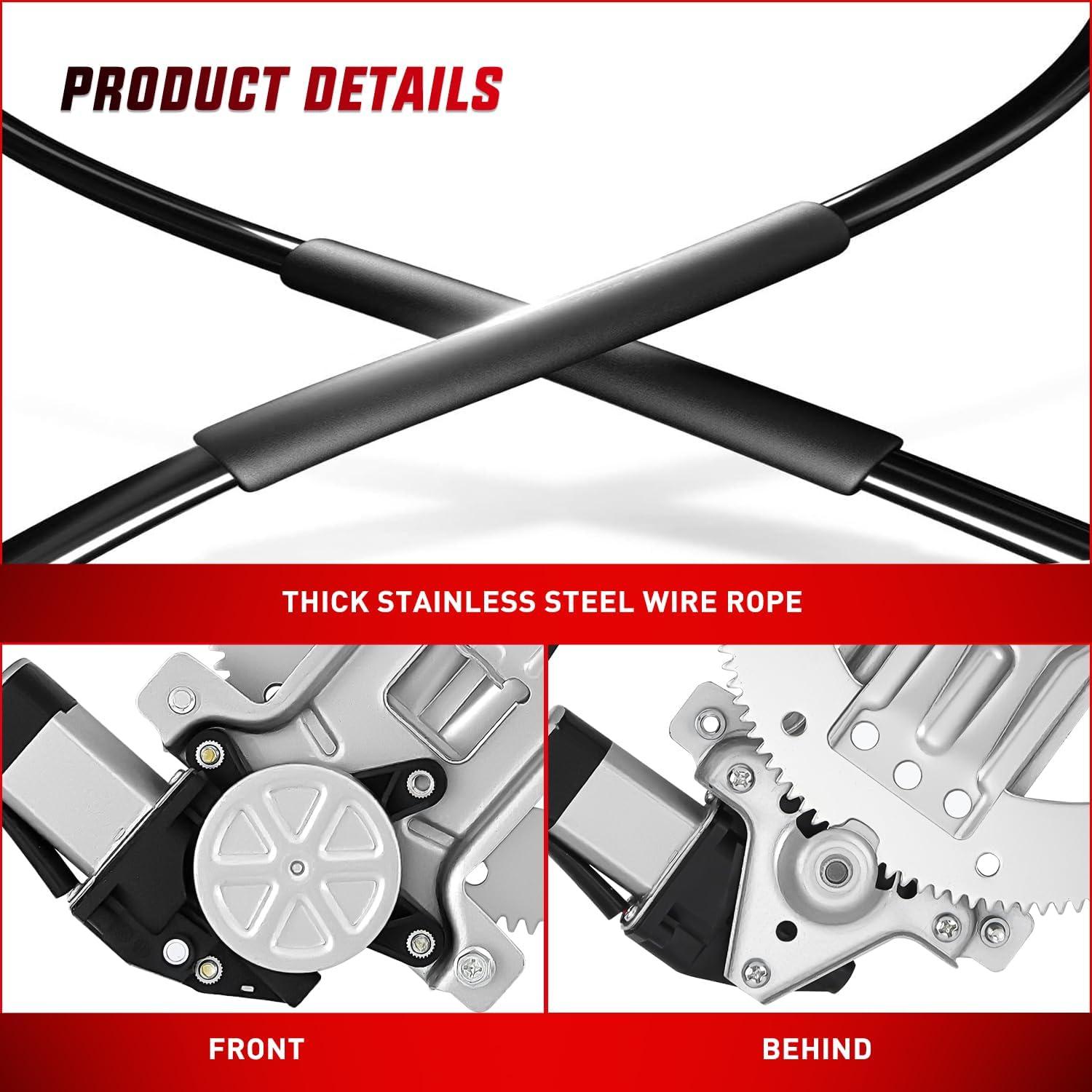 imageNilight Front Passenger Window Regulator with Motor Compatible with Chevy ColoradoGMC Canyon 2004 2005 2006 2007 2008 2009 2010 2011 2012 Power Window Lift Motor Assembly 741015