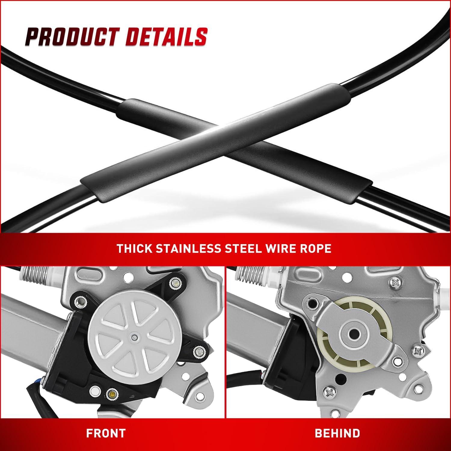 imageNilight Front Passenger Window Regulator with Motor Compatible with Nissan Frontier 2005 2006 2007 2008 2009 2010 2011 2012 2013 2014 2015 Power Window Lift Motor Assembly 741349