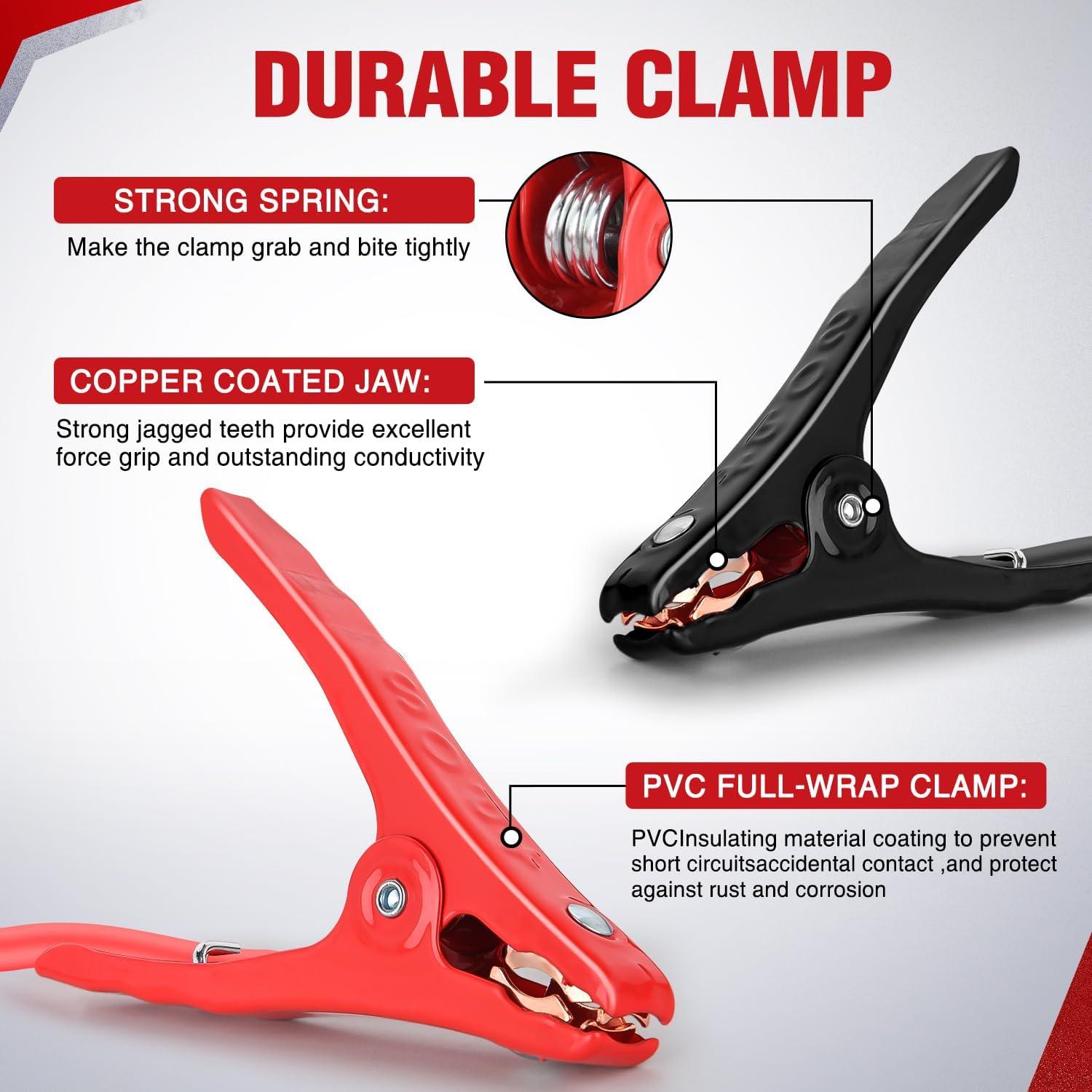 imageNilight Jumper Cables for Car Battery 2 Gauge 20 FT Booster Cable Heavy Duty 800 A CCA with Carrying Bag Jump Start Emergency Kit Pickup Truck RV Vans SUV6 Guage 20 FT