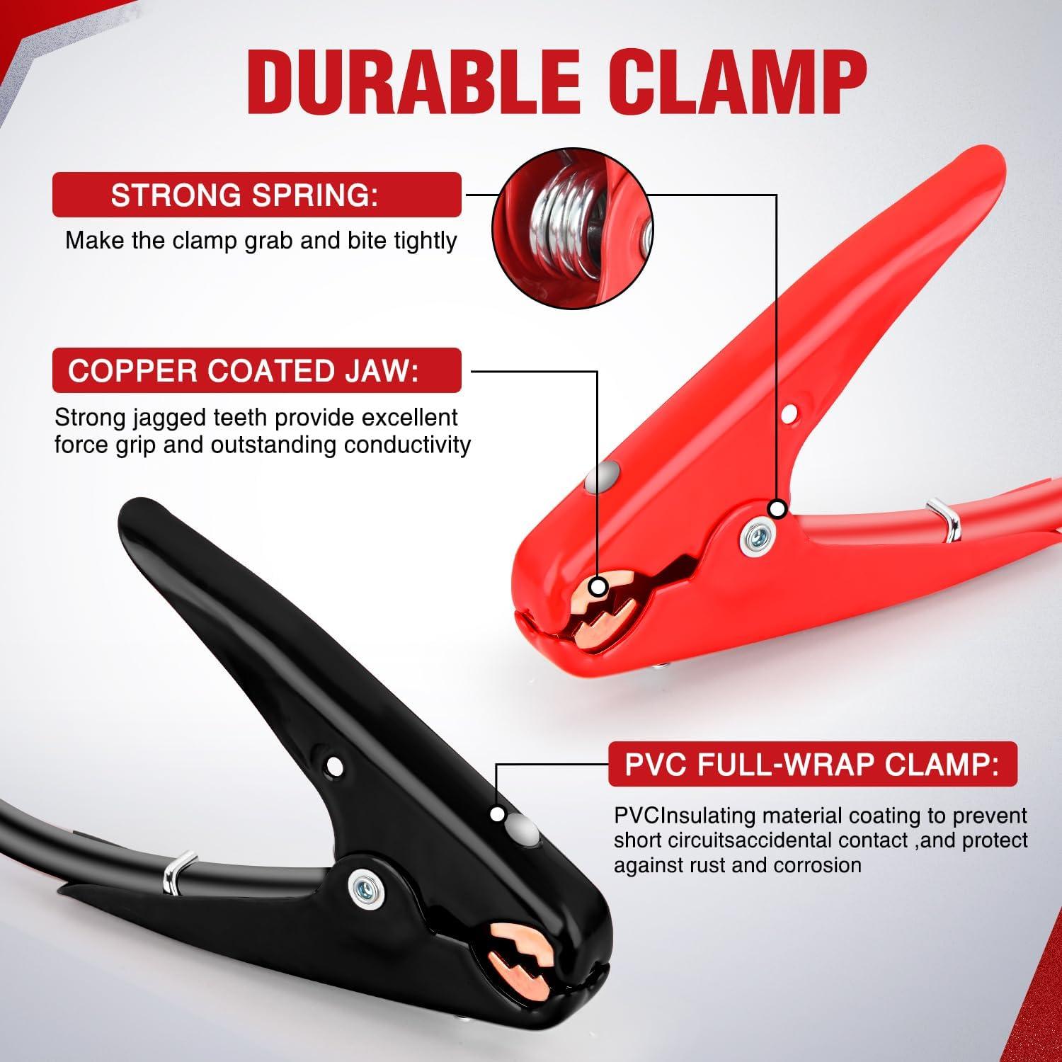 imageNilight Jumper Cables for Car Battery 2 Gauge 20 FT Booster Cable Heavy Duty 800 A CCA with Carrying Bag Jump Start Emergency Kit Pickup Truck RV Vans SUV2 Guage 20 FT