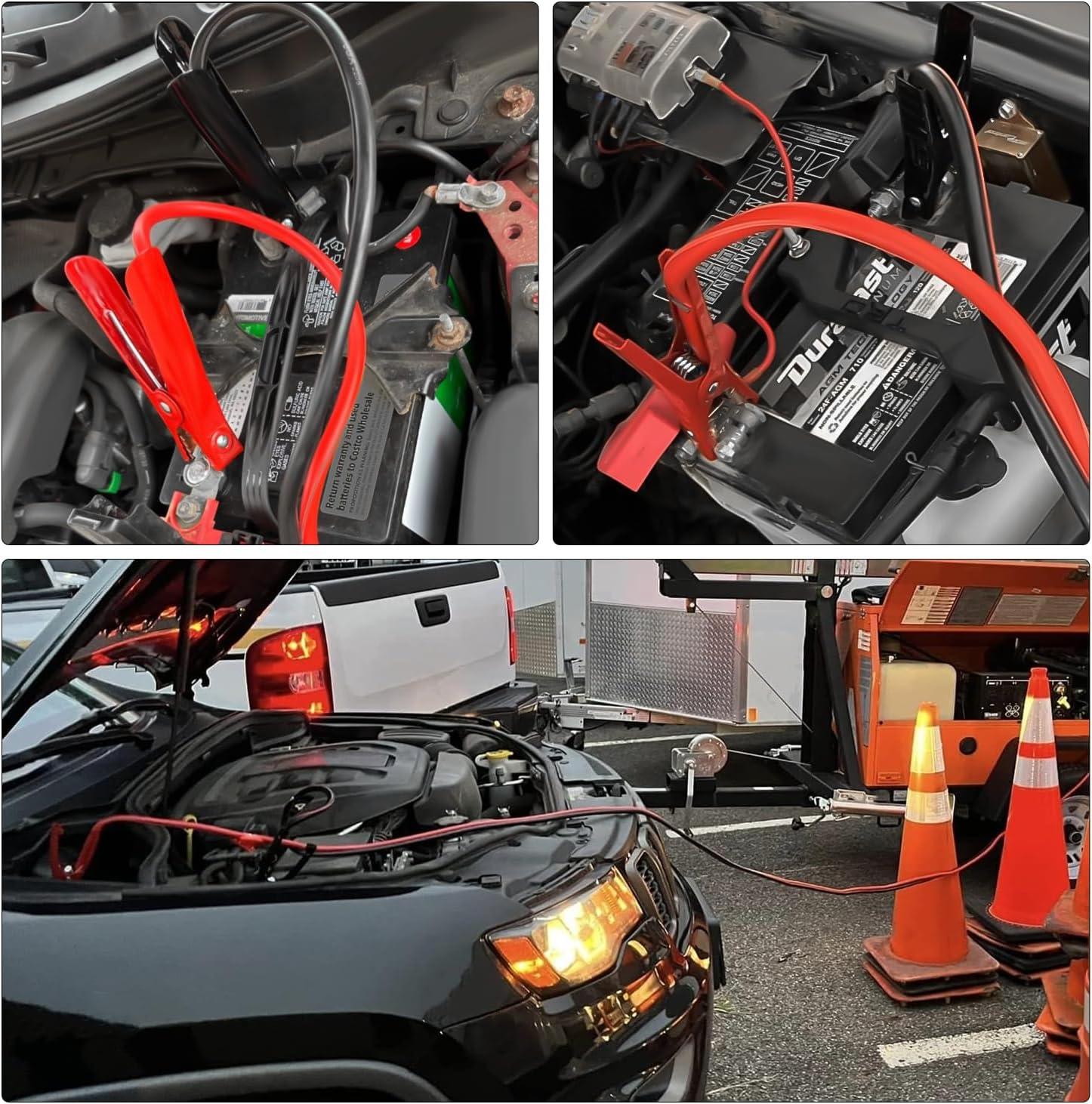 imageNilight Jumper Cables for Car Battery 2 Gauge 20 FT Booster Cable Heavy Duty 800 A CCA with Carrying Bag Jump Start Emergency Kit Pickup Truck RV Vans SUV6 Guage 20 FT