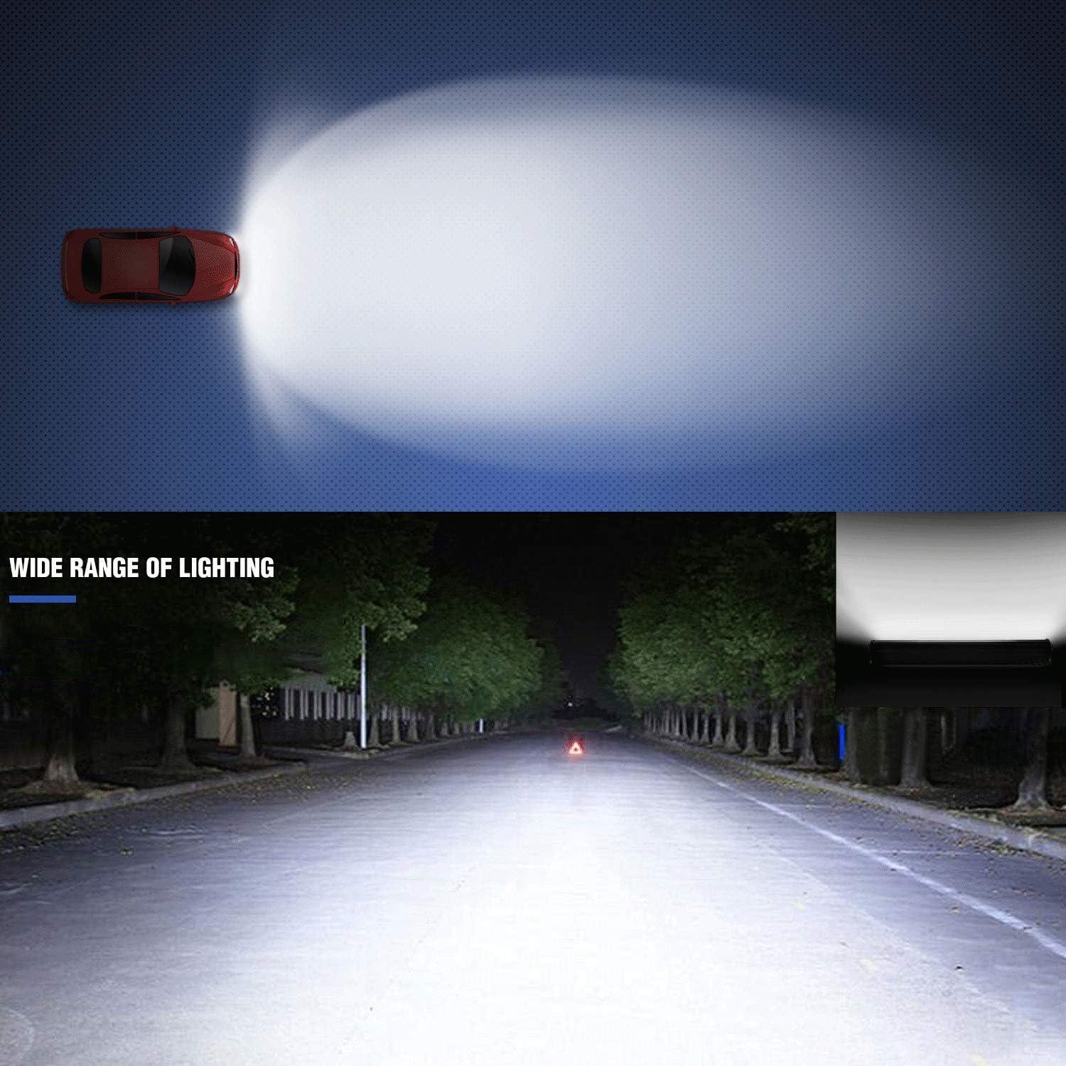 imageNilight LED Light Bar 20Inch 420W Yellow Flood Spot Combo Triple Row Driving Lamp Roof Bumper Off Road LED Work Lights Pods for Van Camper Wagon Car Pickup Golf Cart ATV UTV SUV Truck Boat 4x4White