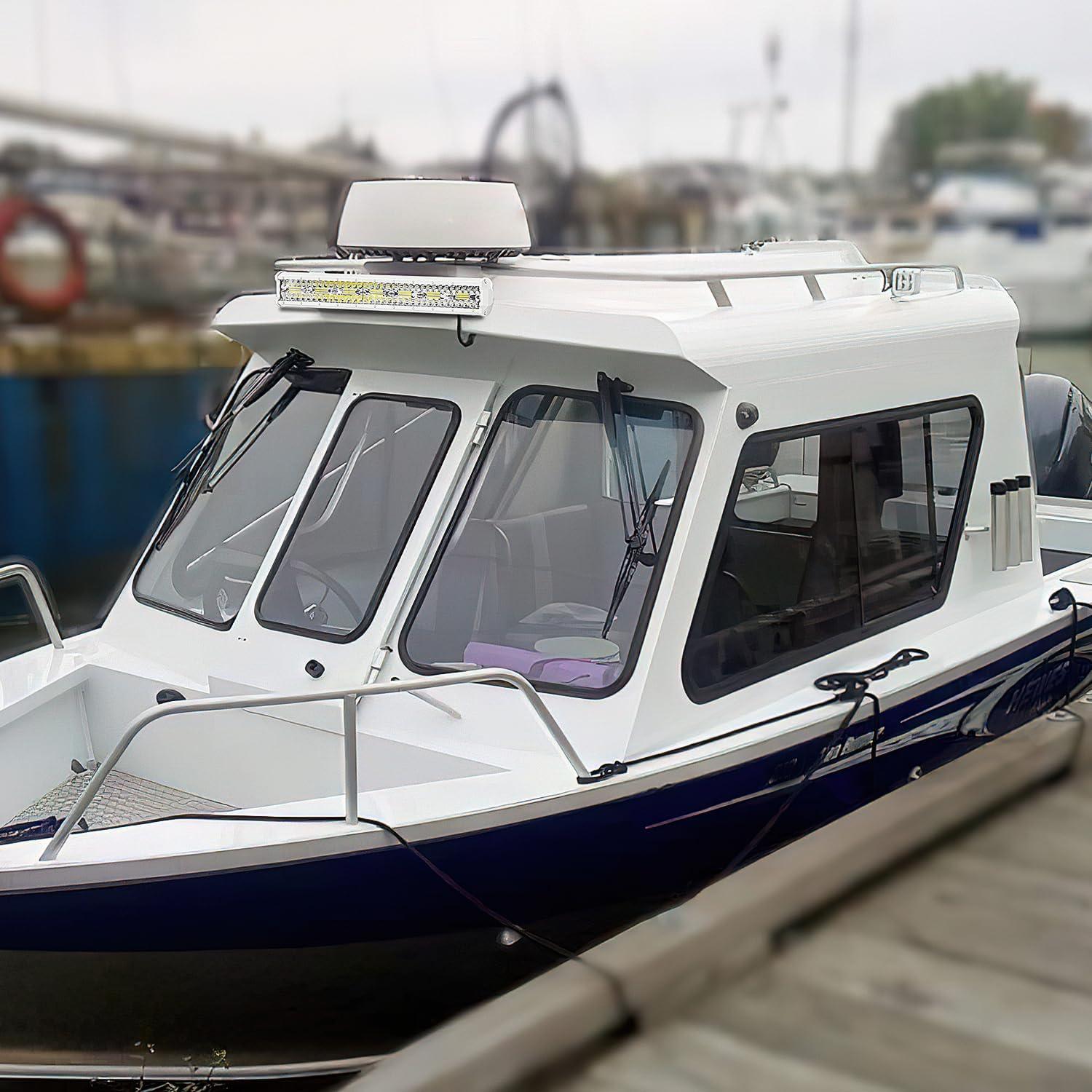 imageNilight LED Light Bar 20Inch 420W Yellow Flood Spot Combo Triple Row Driving Lamp Roof Bumper Off Road LED Work Lights Pods for Van Camper Wagon Car Pickup Golf Cart ATV UTV SUV Truck Boat 4x4White Shell with White Light