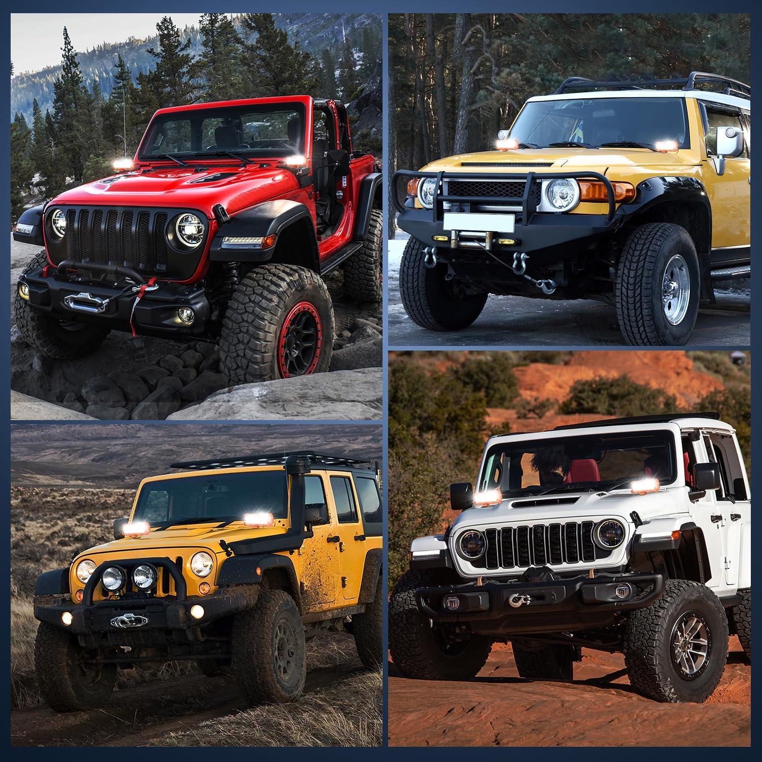 imageNilight LED Light Bar 2PC 65Inch 120W Flood Spot Combo Triple Row Driving Lamp Roof Bumper Off Road Work Lights for Van Camper Wagon Car Pickup Golf Cart ATV UTV SUV Truck Boat 4x42Pcs Amber Shell with White Light