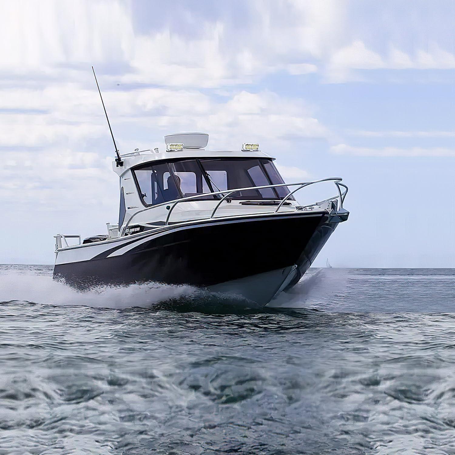 imageNilight LED Light Bar 2PC 65Inch 120W Flood Spot Combo Triple Row Driving Lamp Roof Bumper Off Road Work Lights for Van Camper Wagon Car Pickup Golf Cart ATV UTV SUV Truck Boat 4x42Pcs White Shell with White Light