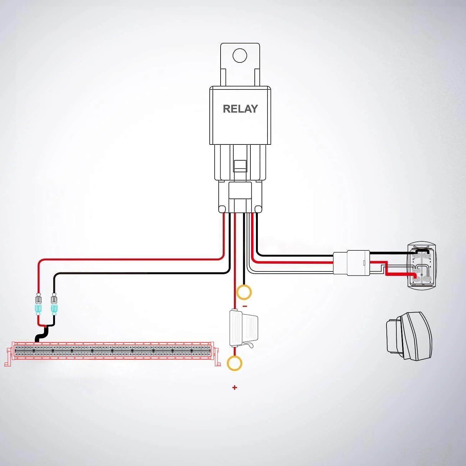 imageNilight LED Light Bar 42 Inch Triple Row Spot Flood Combo Lights Red Shell with Wiring Harness Kit for Fog Driving Work Lighting on OffRoad Truck Tractor SUV ATV UTV Boat42inch Light Bar Red Shell