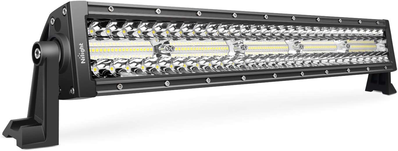 imageNilight LED Light Bar 95 Inch Triple Row Spot Flood Combo 64LEDs Lights Fog Driving Work Backup Bumper Lighting for OffRoad Truck SUV ATV UTV22Inch Lights