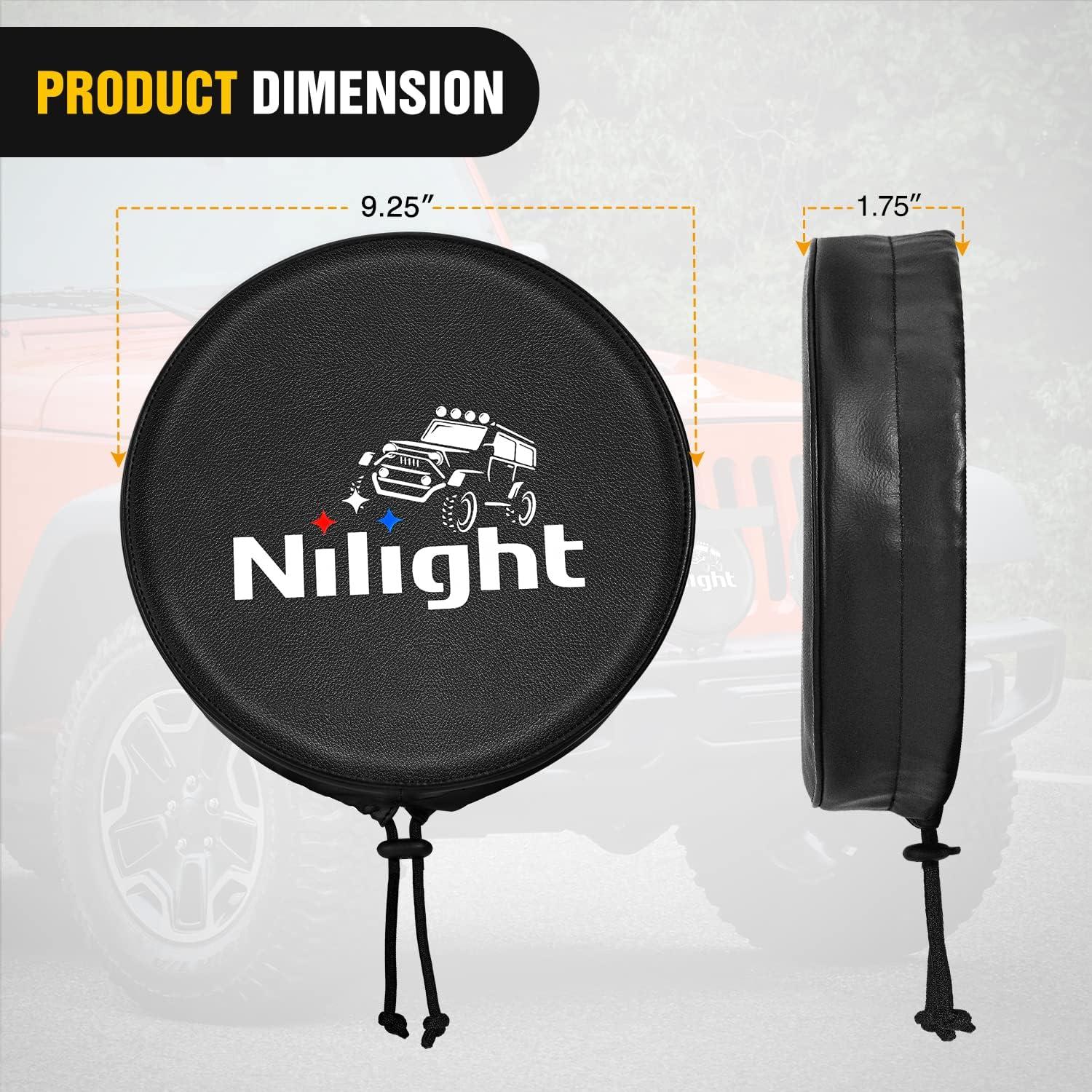 imageNilight LED Light Bar Cover 52 Inches Black Nylon Protective Sleeve Universal Fit Straight and Curved Bar Waterproof Dustproof ScratchProof Cove for Driving Off Road LightRound Black