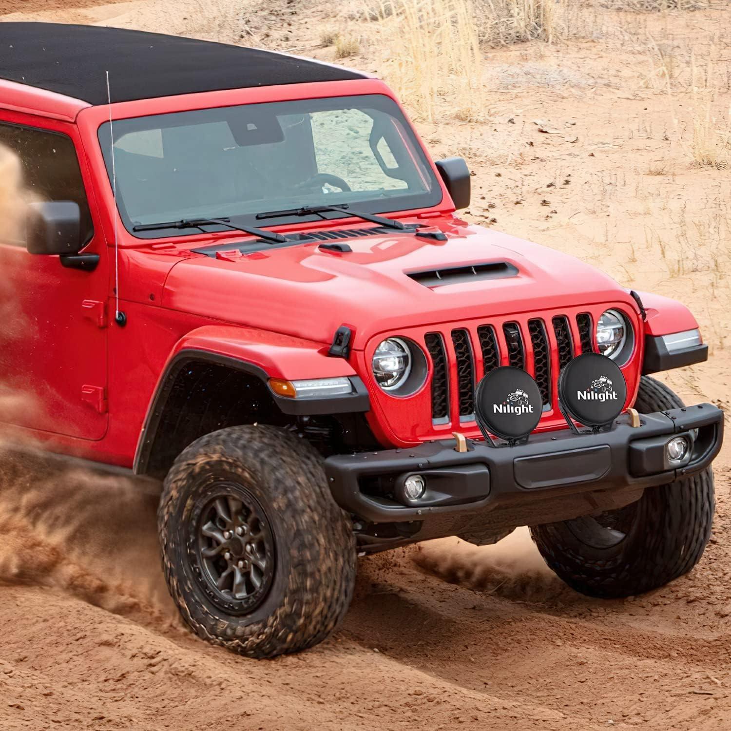 imageNilight LED Light Bar Cover 52 Inches Black Nylon Protective Sleeve Universal Fit Straight and Curved Bar Waterproof Dustproof ScratchProof Cove for Driving Off Road LightRound Black