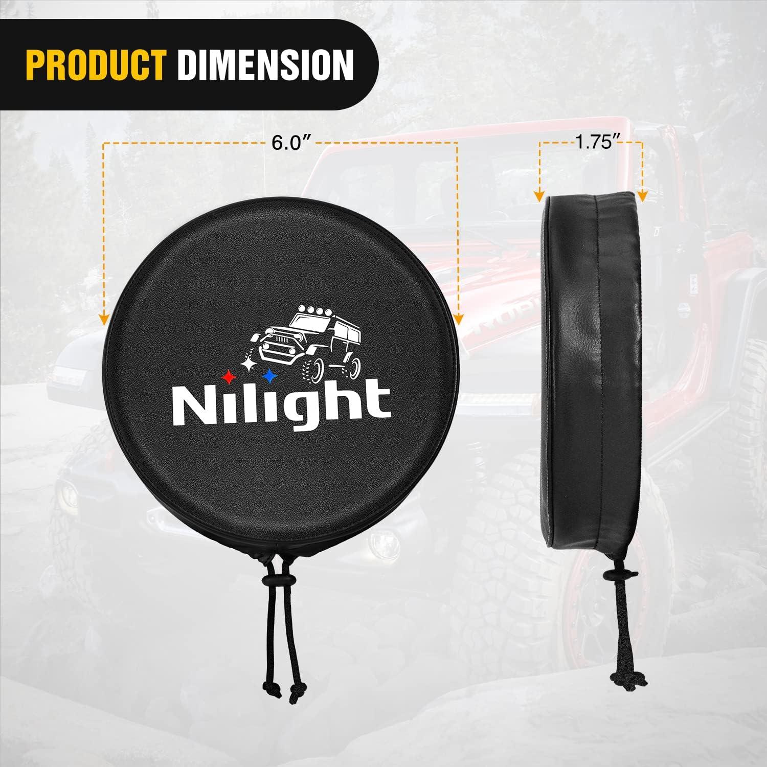 imageNilight LED Light Bar Cover 52 Inches Black Nylon Protective Sleeve Universal Fit Straight and Curved Bar Waterproof Dustproof ScratchProof Cove for Driving Off Road LightRound Black