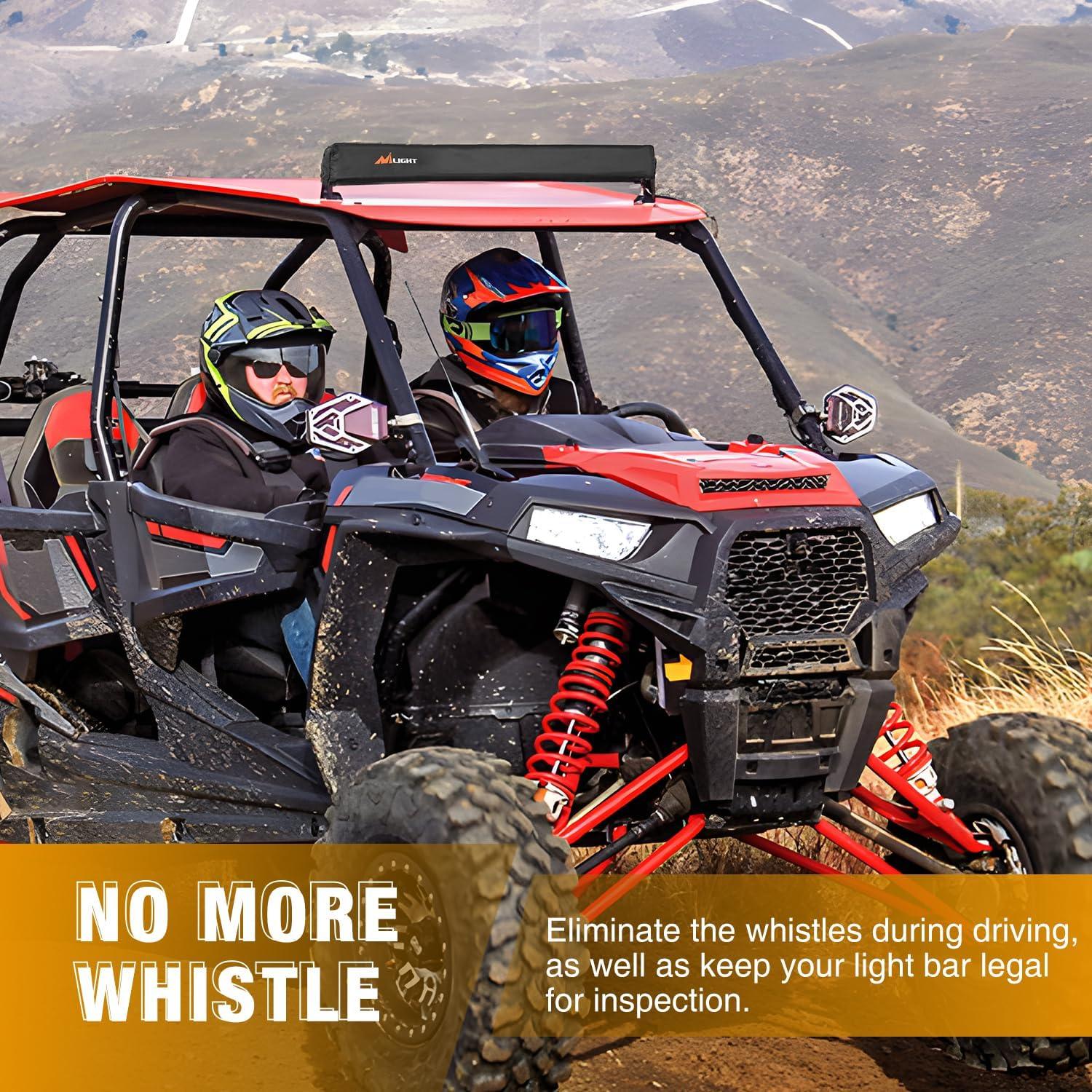 imageNilight LED Light Bar Cover 52 Inches Black Nylon Protective Sleeve Universal Fit Straight and Curved Bar Waterproof Dustproof ScratchProof Cove for Driving Off Road LightRectangular