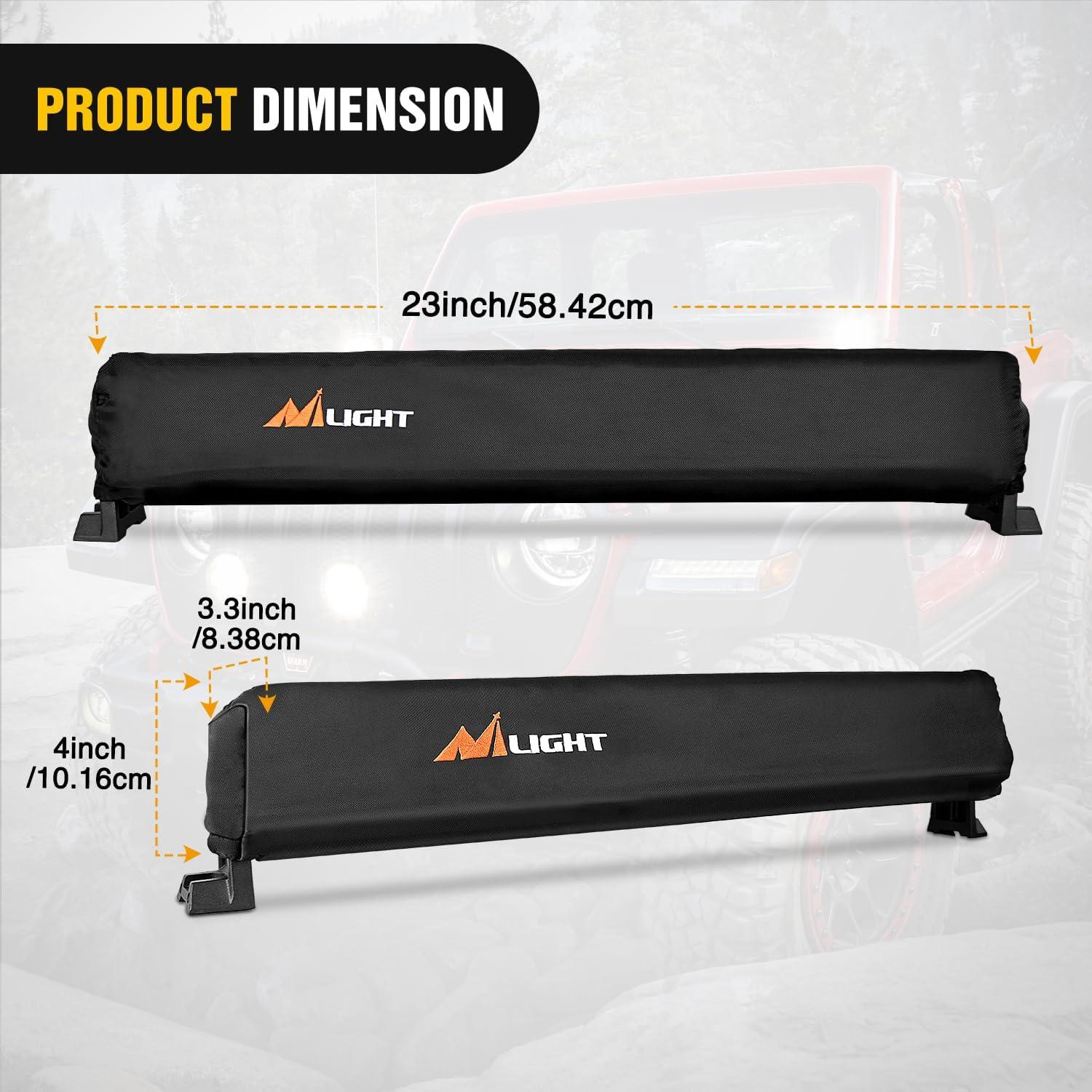 imageNilight LED Light Bar Cover 52 Inches Black Nylon Protective Sleeve Universal Fit Straight and Curved Bar Waterproof Dustproof ScratchProof Cove for Driving Off Road LightRectangular