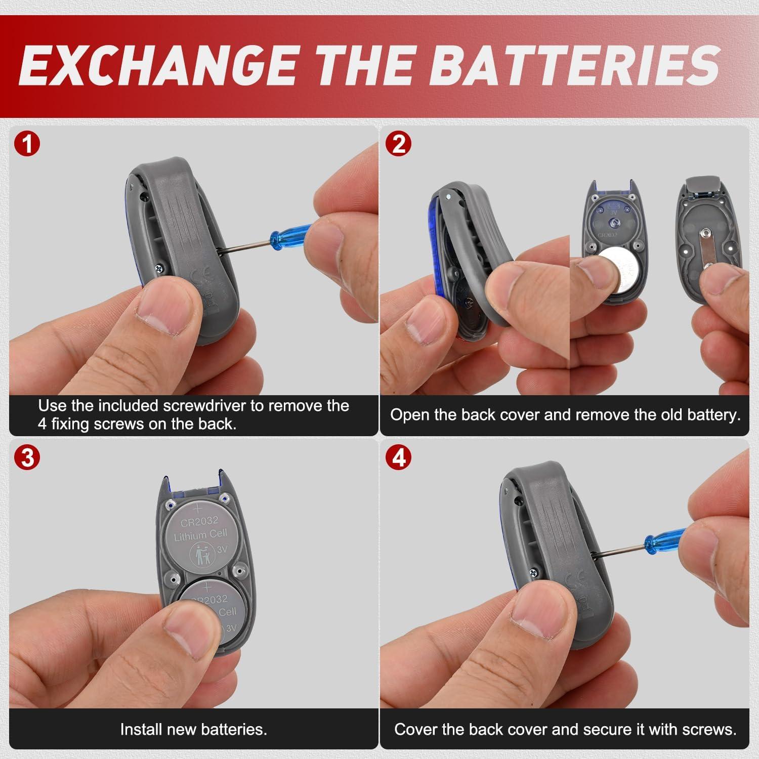 imageNilight LED Safety Light 4PCS Green Marine Navigation Bike Tail Lights Three Modes Waterproof Reflective Gear Clip On Flash Strobe Indicator Lamp for Night Boating Fishing Cycling Jogging3LED Safety LightBlue