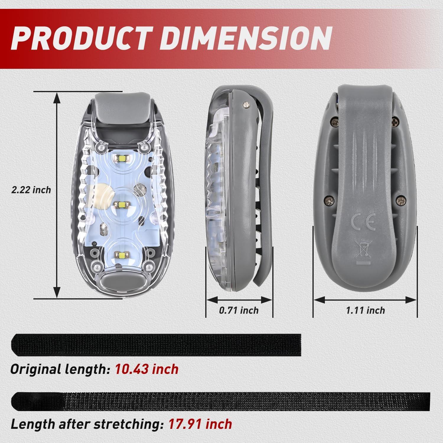 imageNilight LED Safety Light 4PCS Green Marine Navigation Bike Tail Lights Three Modes Waterproof Reflective Gear Clip On Flash Strobe Indicator Lamp for Night Boating Fishing Cycling Jogging3LED Safety LightWhite