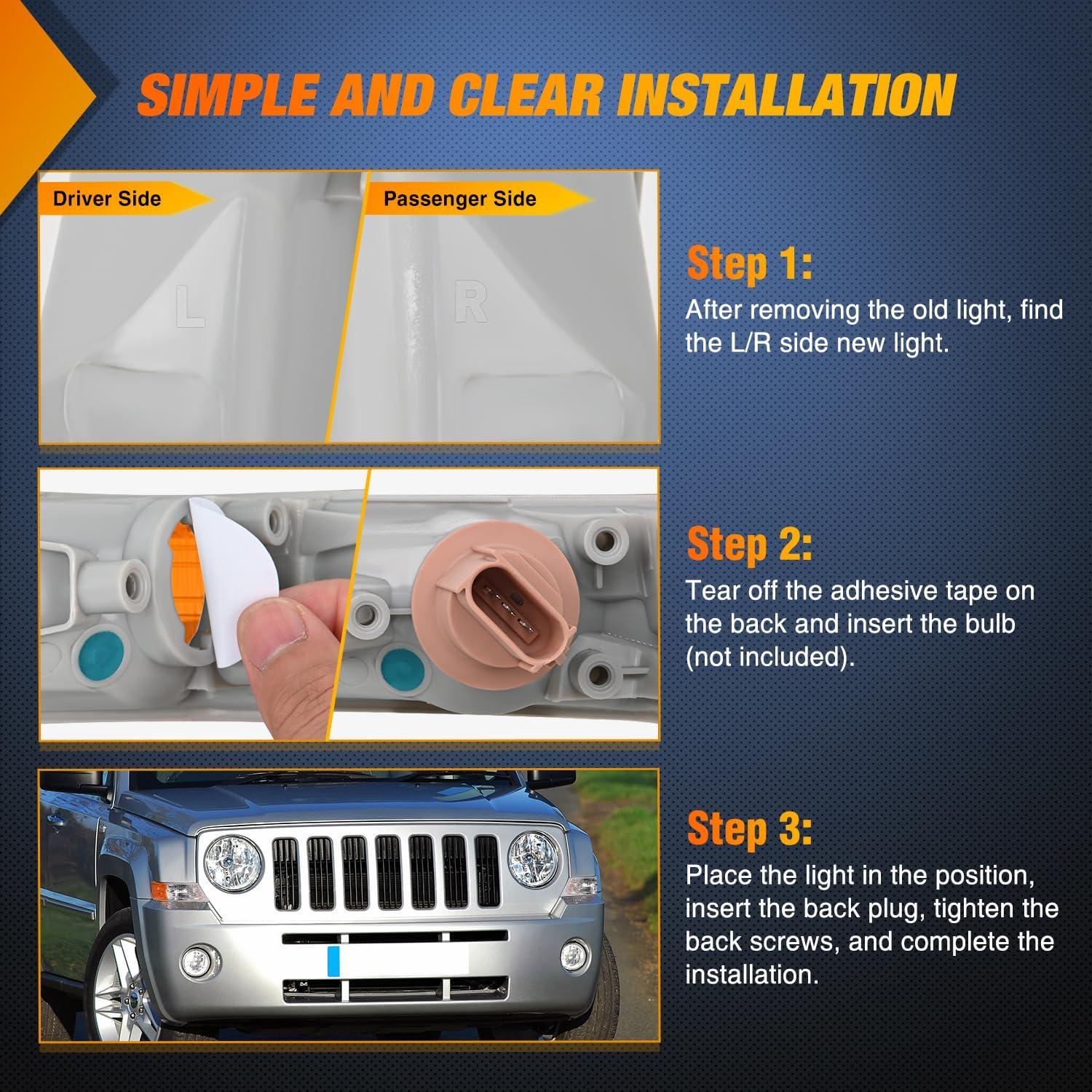 imageNilight LED Third Brake Lights High Mount Stop Tail Light with Smoked Lens for 20072018 Wrangler JKAmber