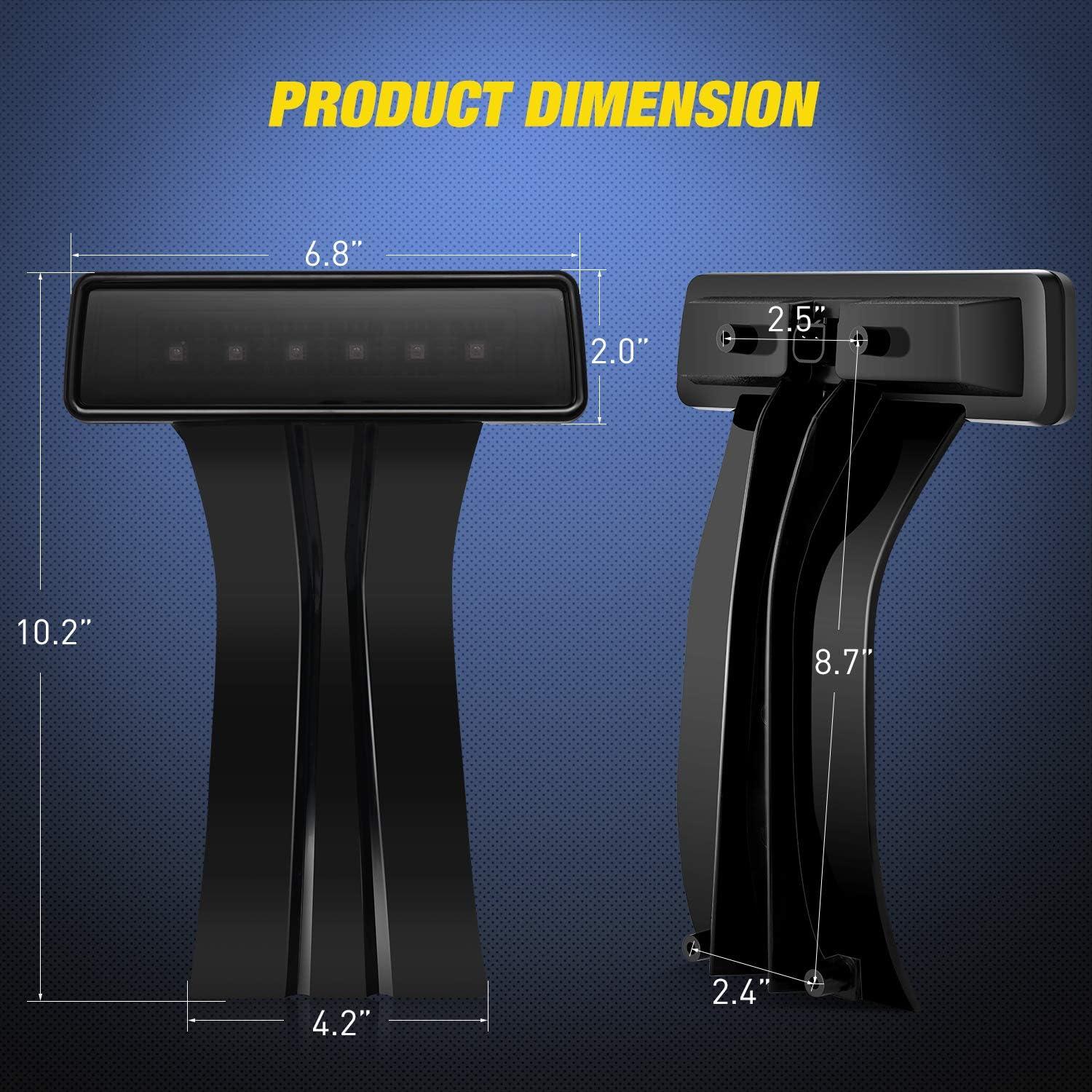 imageNilight LED Third Brake Lights High Mount Stop Tail Light with Smoked Lens for 20072018 Wrangler JKJK 20072017 Third Brake Light