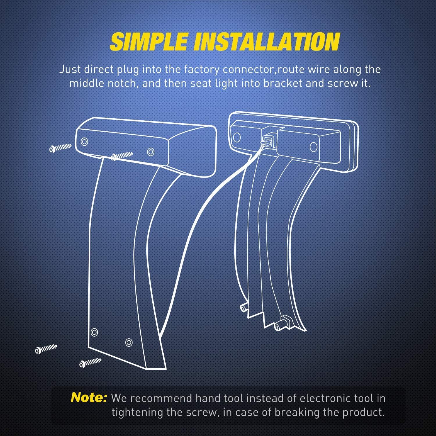 imageNilight LED Third Brake Lights High Mount Stop Tail Light with Smoked Lens for 20072018 Wrangler JKJK 20072017 Third Brake Light