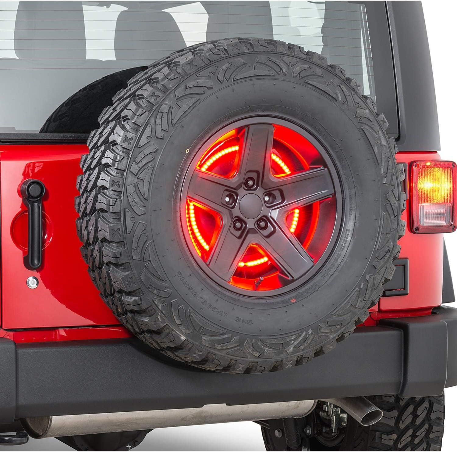 imageNilight LED Third Brake Lights High Mount Stop Tail Light with Smoked Lens for 20072018 Wrangler JKJK 20072017 Tire Brake Light