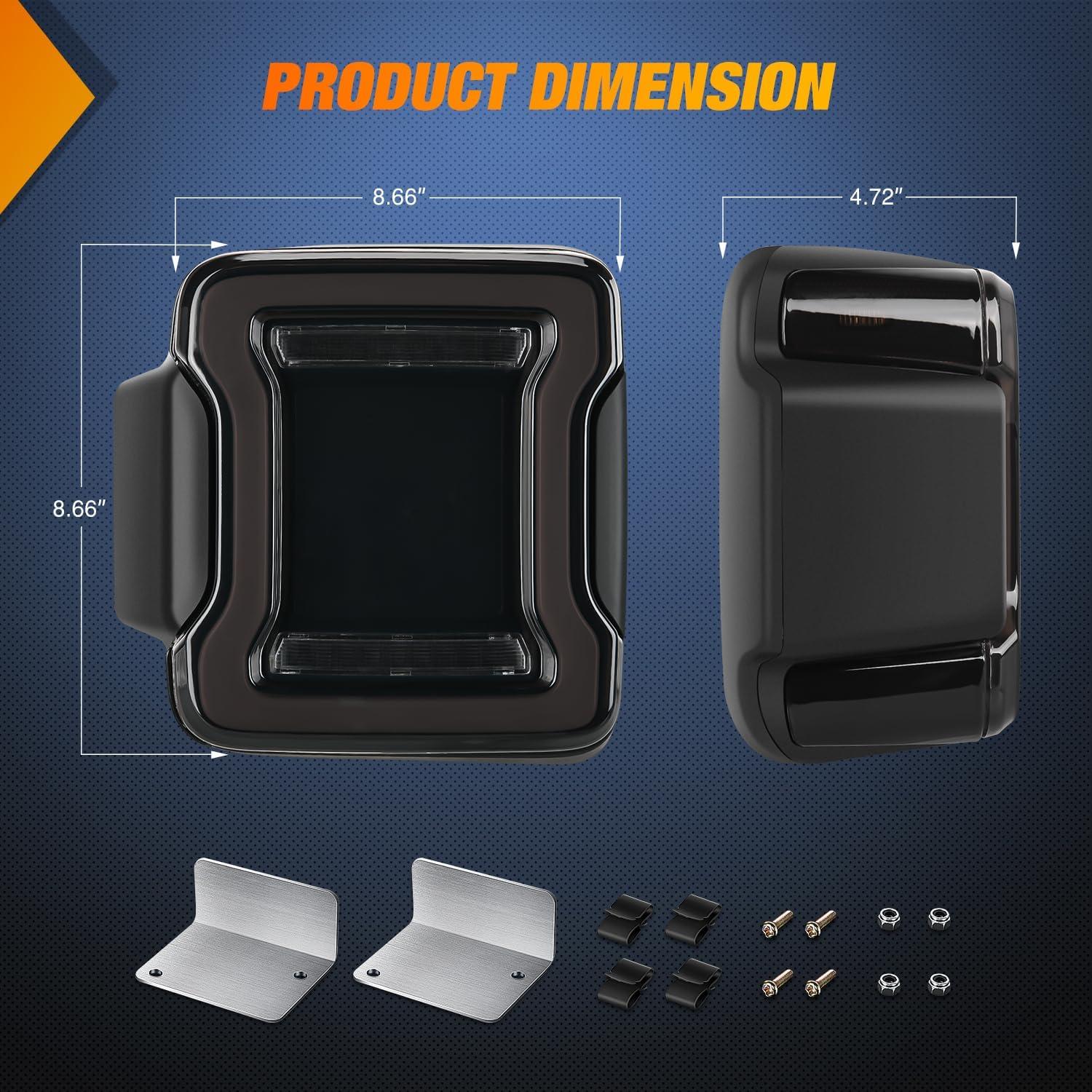 imageNilight LED Third Brake Lights High Mount Stop Tail Light with Smoked Lens for 20072018 Wrangler JKJL 20182025 Tail Light