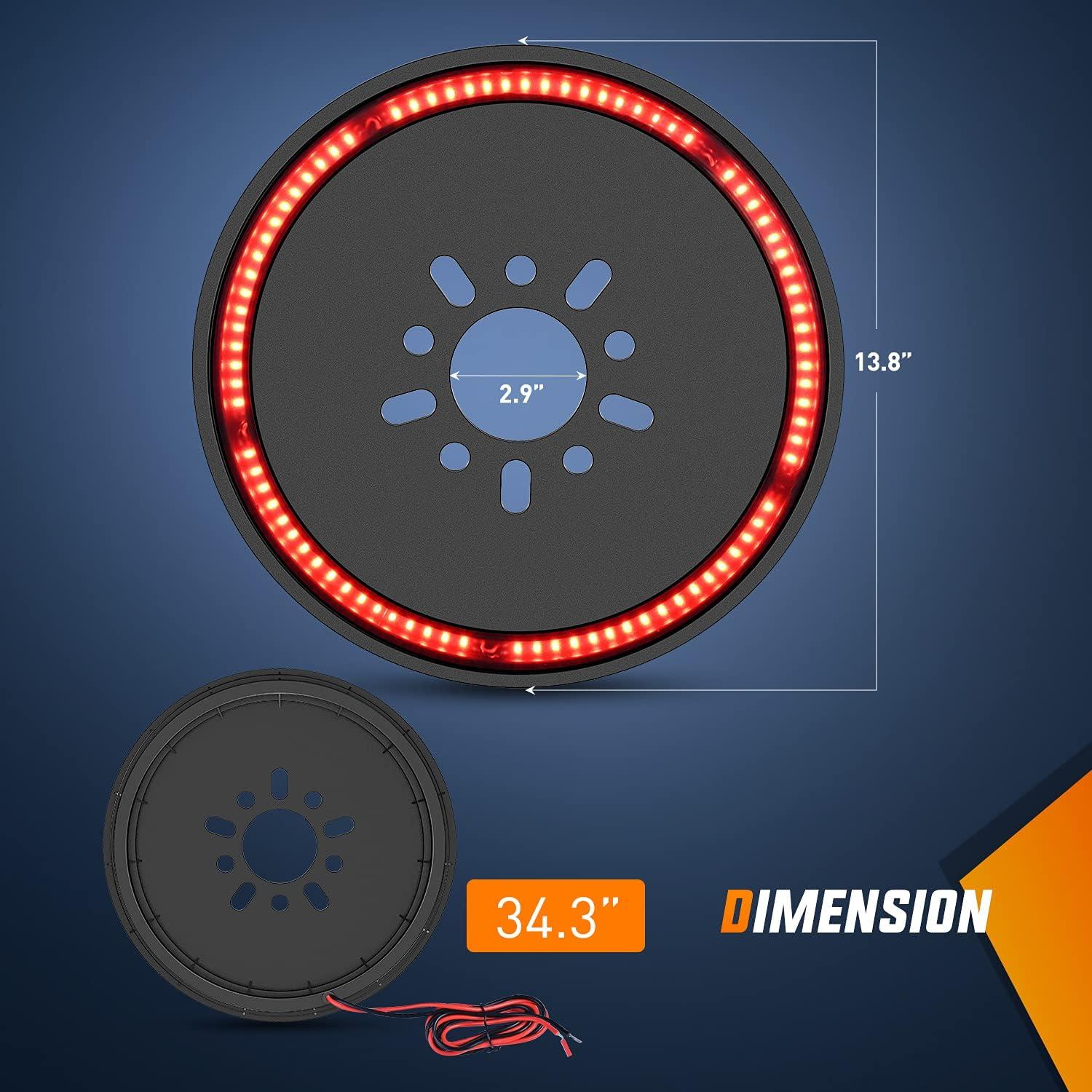 imageNilight LED Third Brake Lights High Mount Stop Tail Light with Smoked Lens for 20072018 Wrangler JKJL 20182025 Tire Brake Light