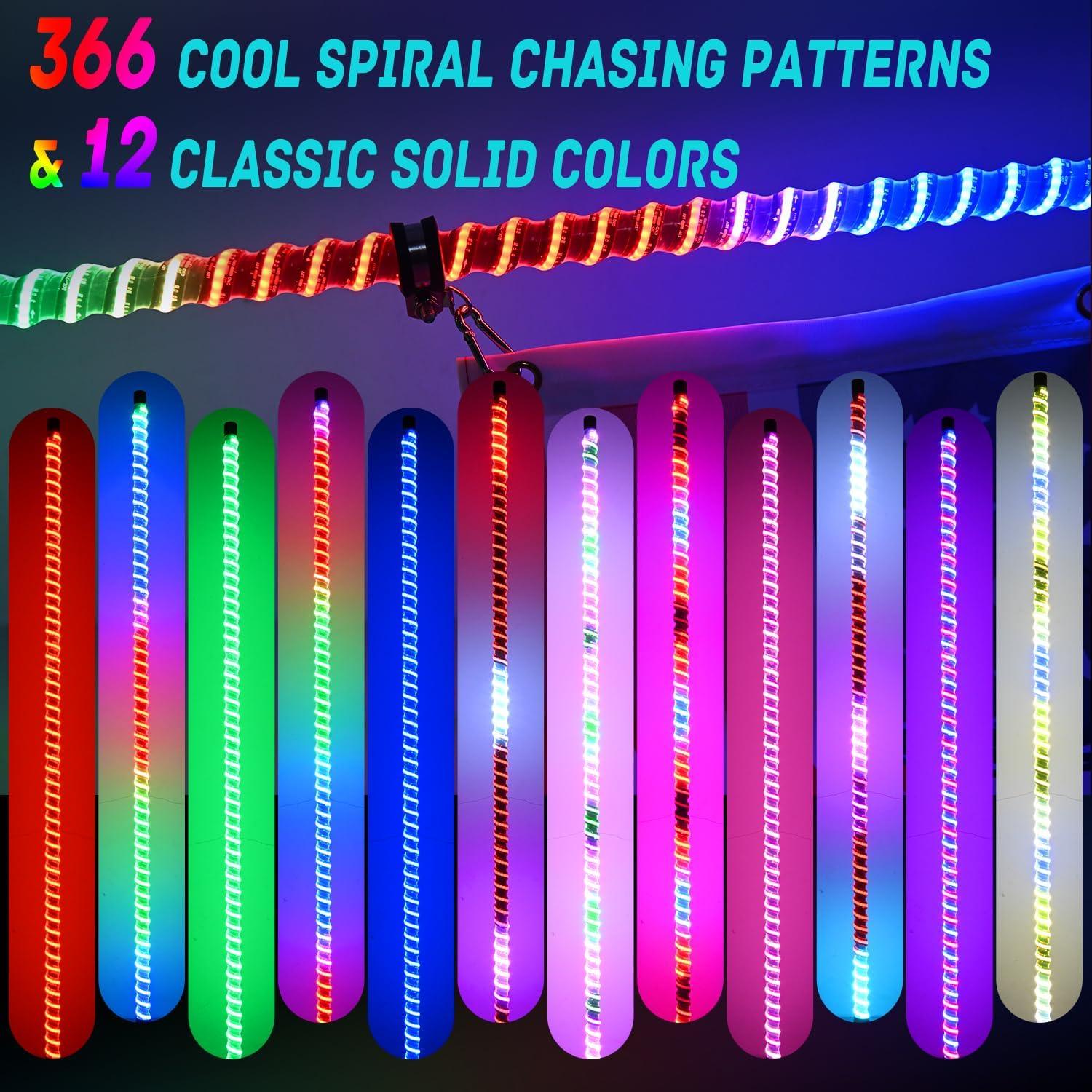 imageNilight LED Whip Light 1 PC 3FT COB RGB Lighted Antenna Whips with Spring Base Remote ampamp App Control DIY Chasing Patterns for Canam Offroad ATV UTV RZR Polaris Dune Buggy 4Wheeler Truck3FT1PC