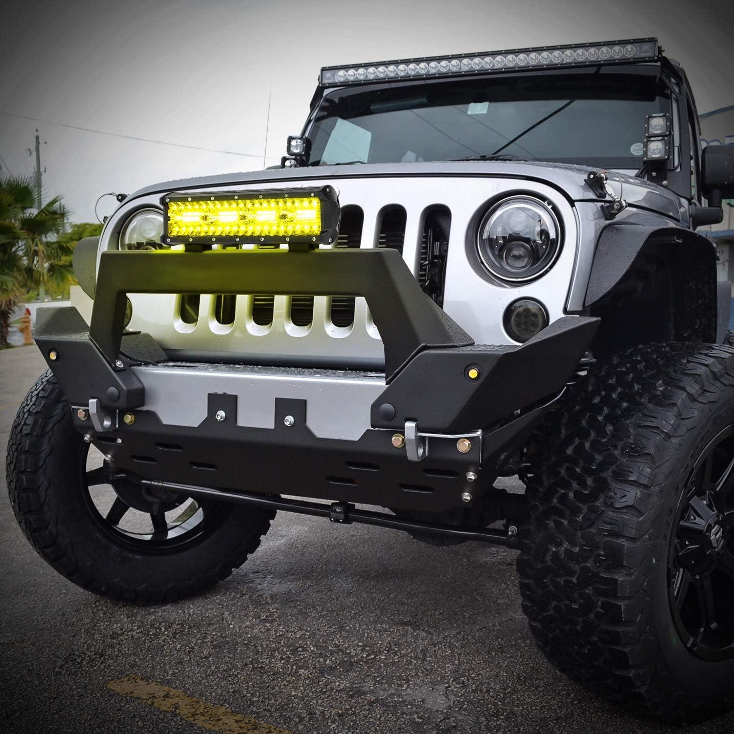 imageNilight Led Light Bar 12Inch 300W Triple Row Flood Spot Combo 30000LM Bar Driving Boat Lighting Led Off Road Lights for Trucks2 Years WarrantyYellow