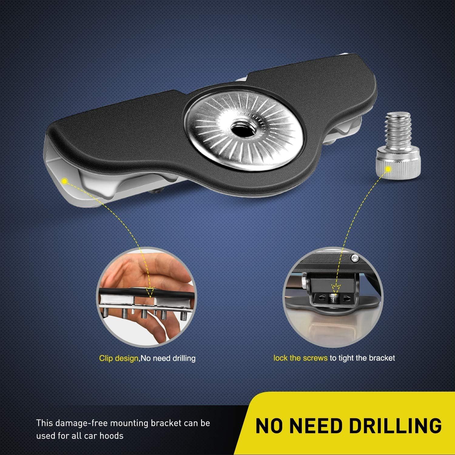 imageNilight Led Pods 2PCS 4 Inch 18W Spot LED Light Bar Off Road Lights Driving Fog Lights with 16AWG Wiring Harness Kit2 Leads for Van Camper Car Pickup Golf Cart ATV UTV SUV Truck Boat 4x4Led PodsWiring HarnessPillar Hood Bracket