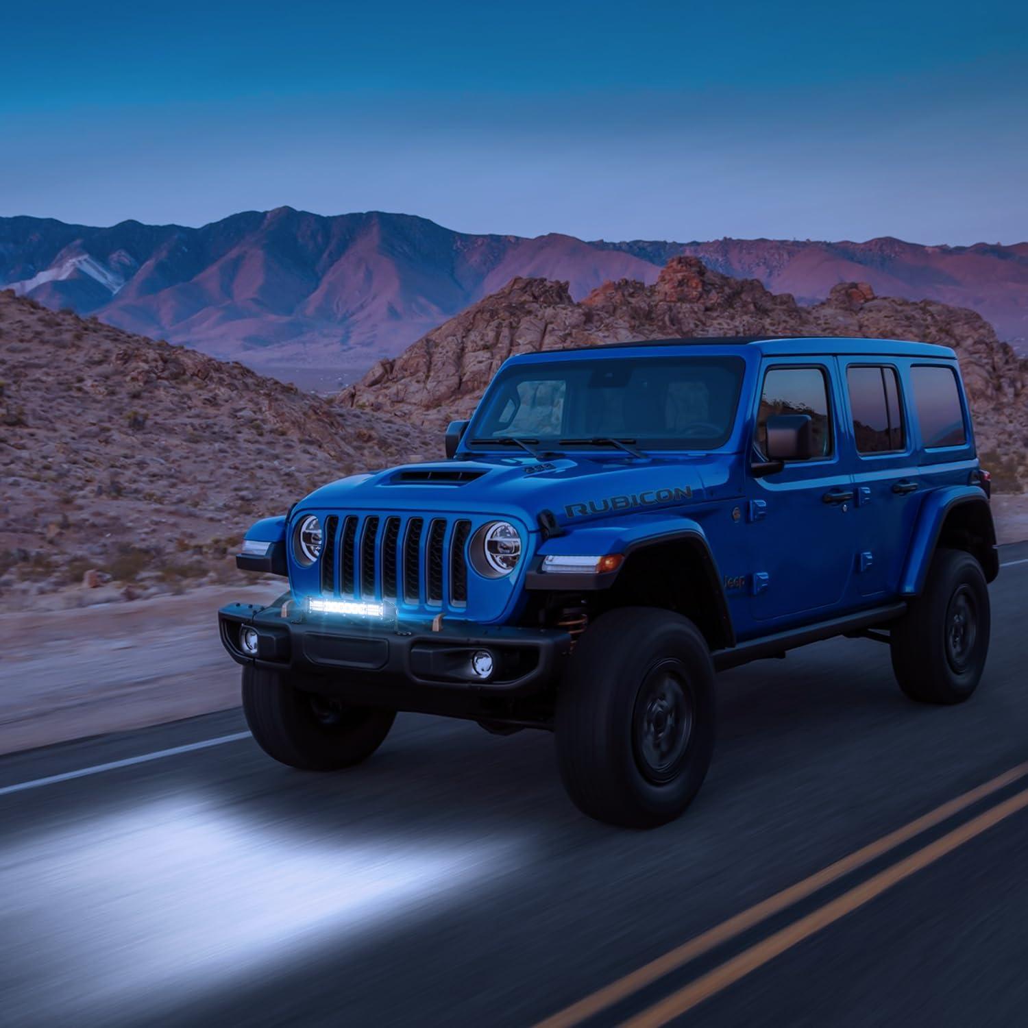 imageNilight Led Pods Light Bar Super Slim 2Pcs 7 Inch 30W Spot Driving Fog 3600LM Off Road Lighting for Trucks Pickup SUV ATV UTV Boat 4x4 Van Camper  2 Style MountingWhite 7Inch 16LED 2Pcs