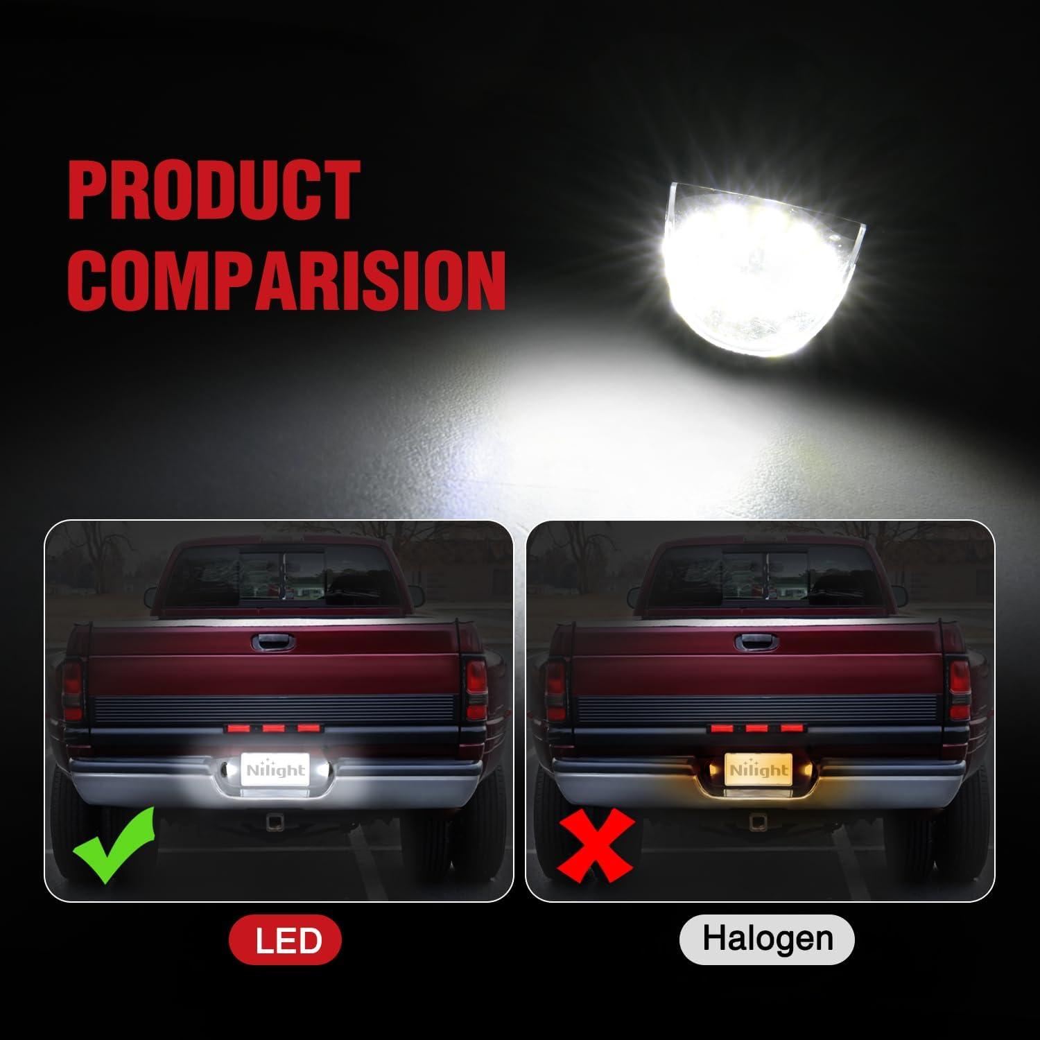 imageNilight License Plate Light Compatible with 1994 1995 1996 1997 1998 1999 2000 2001 Dodge Ram 1500 2500 3500 2002 RAM 2500 3500 6000K White 2PCS Pack19942001 Dodge Ram