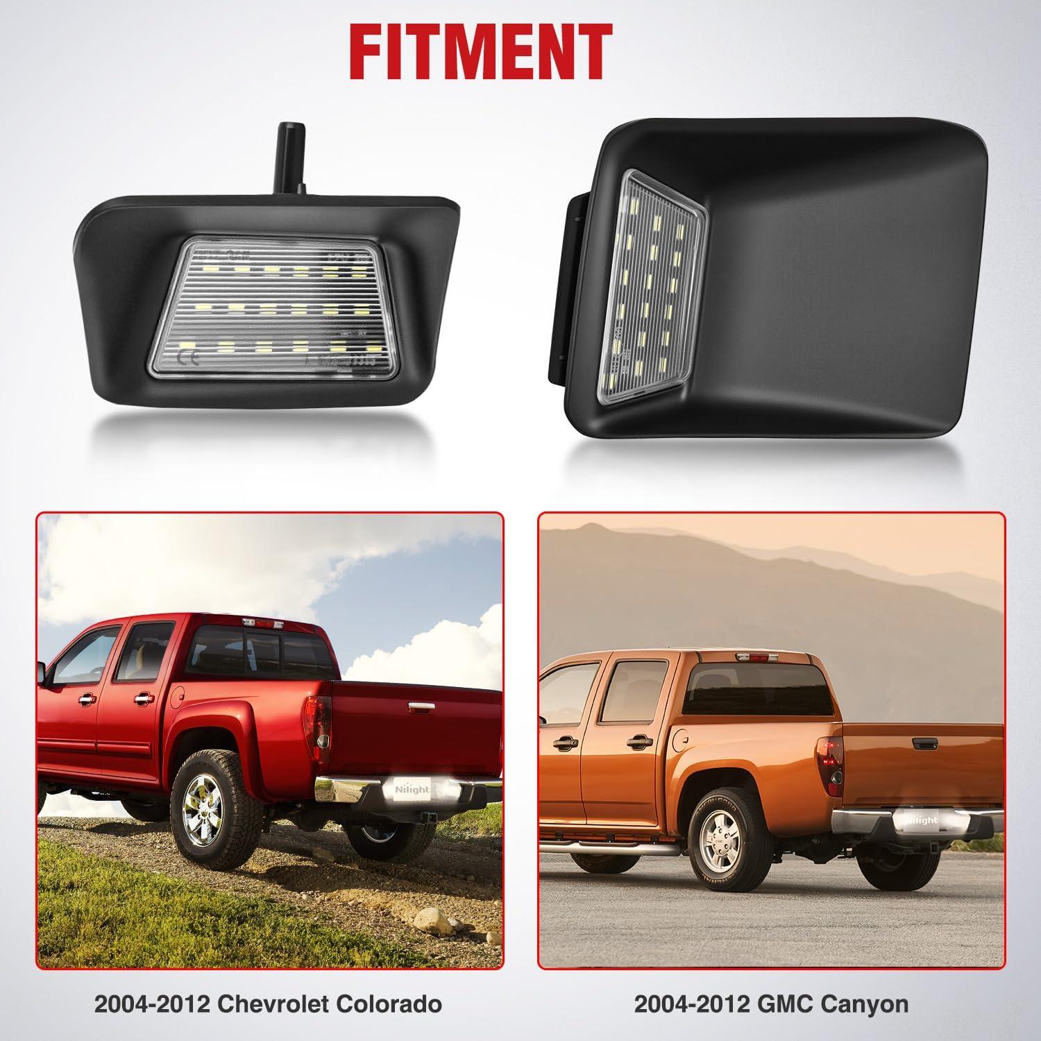 imageNilight License Plate Light Compatible with 1994 1995 1996 1997 1998 1999 2000 2001 Dodge Ram 1500 2500 3500 2002 RAM 2500 3500 6000K White 2PCS Pack20042012 Chevrolet ColoradoGMC Canyon