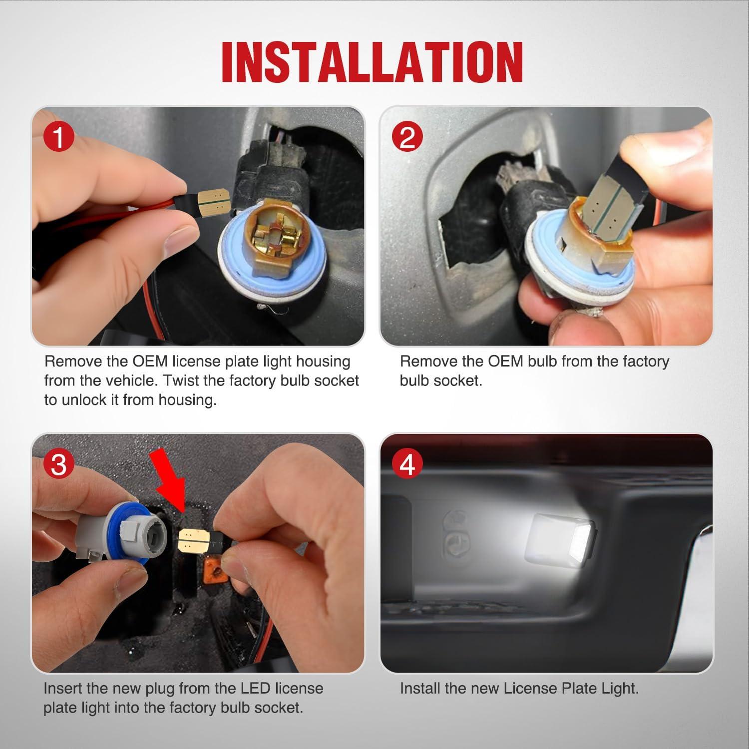 imageNilight License Plate Light Compatible with 1994 1995 1996 1997 1998 1999 2000 2001 Dodge Ram 1500 2500 3500 2002 RAM 2500 3500 6000K White 2PCS Pack20042012 Chevrolet ColoradoGMC Canyon