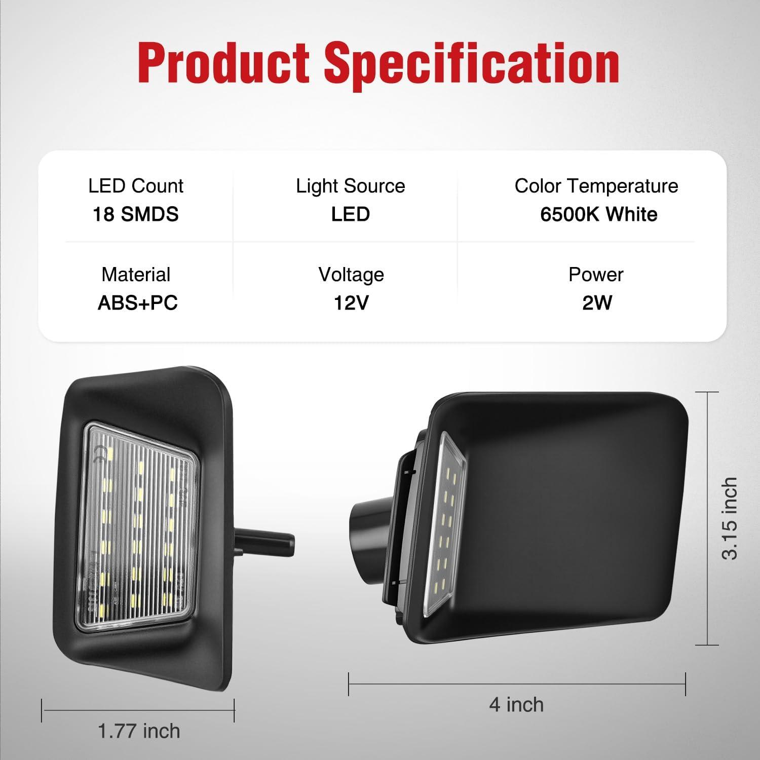 imageNilight License Plate Light Compatible with 1994 1995 1996 1997 1998 1999 2000 2001 Dodge Ram 1500 2500 3500 2002 RAM 2500 3500 6000K White 2PCS Pack20042012 Chevrolet ColoradoGMC Canyon