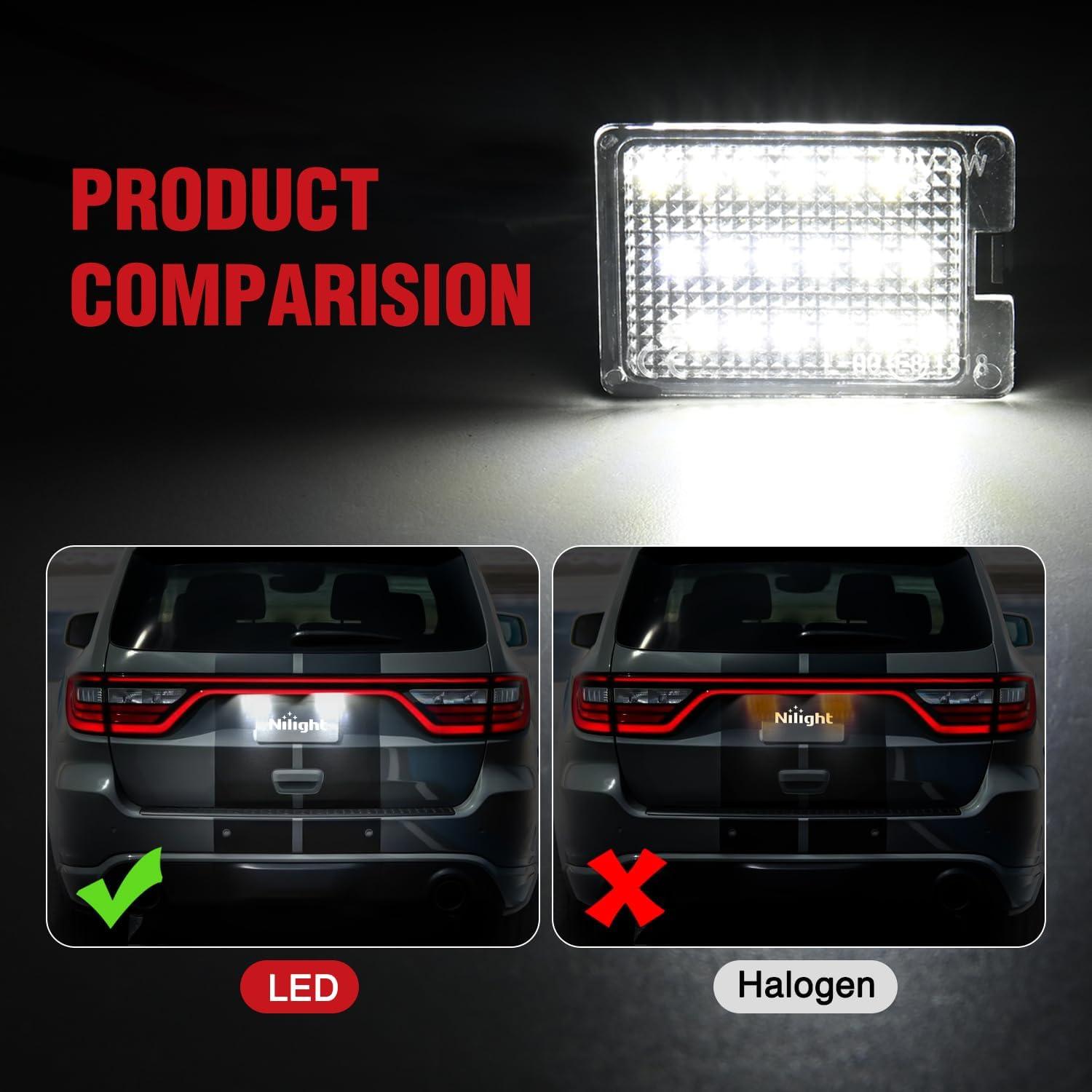 imageNilight License Plate Light Compatible with 1994 1995 1996 1997 1998 1999 2000 2001 Dodge Ram 1500 2500 3500 2002 RAM 2500 3500 6000K White 2PCS Pack20142023 Durango