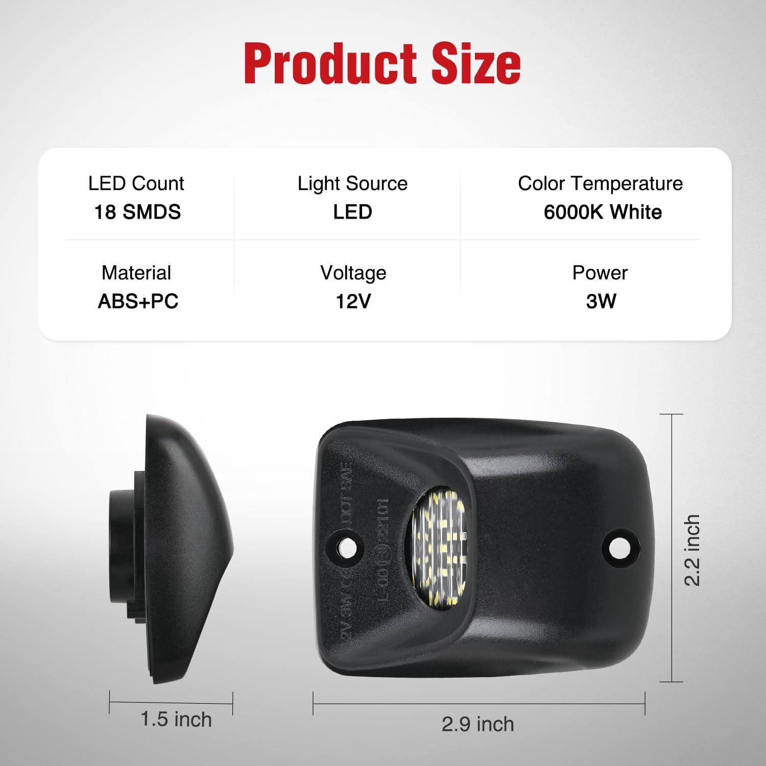 imageNilight License Plate Light Compatible with 1994 1995 1996 1997 1998 1999 2000 2001 Dodge Ram 1500 2500 3500 2002 RAM 2500 3500 6000K White 2PCS PackBlack 19952004 Tacoma