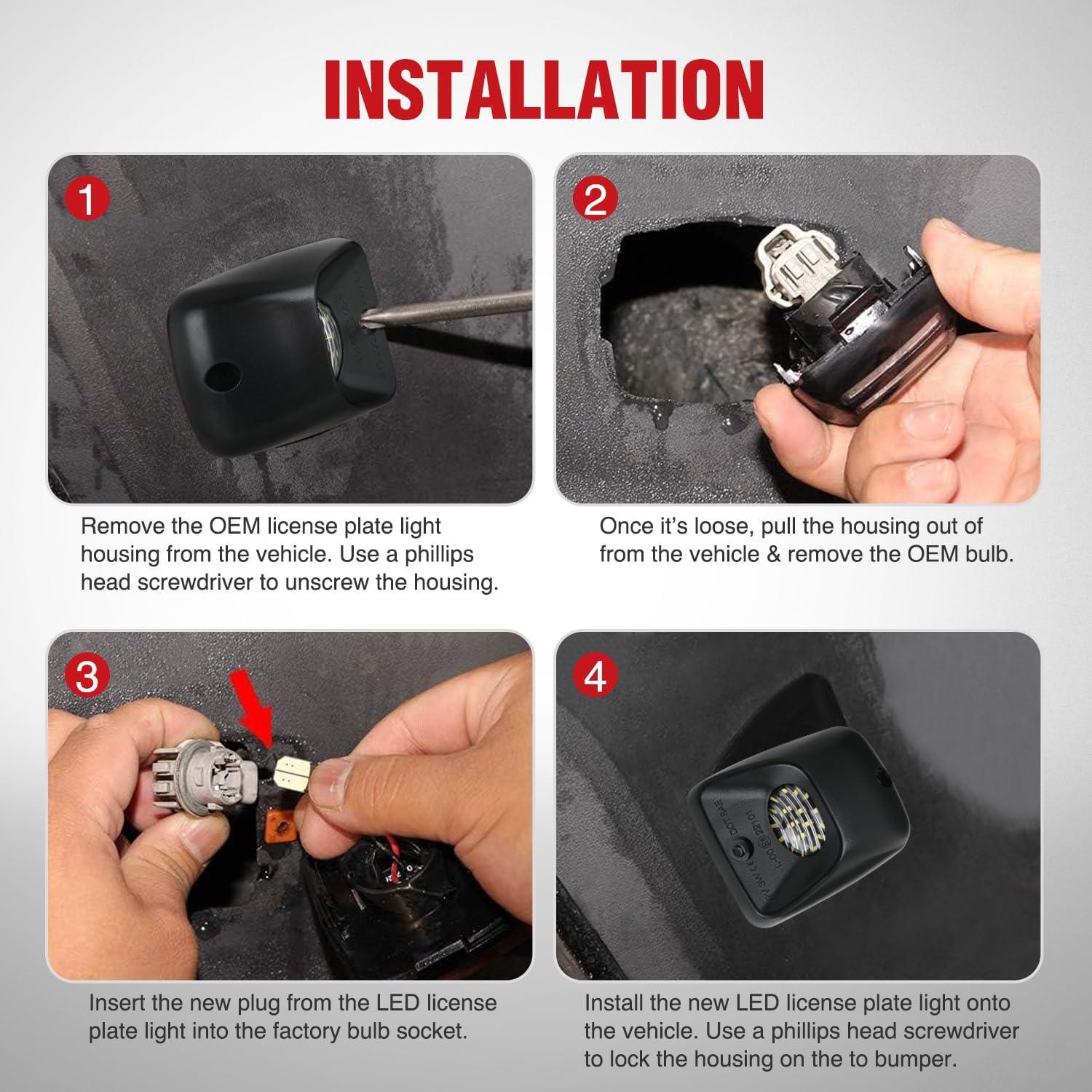 imageNilight License Plate Light Compatible with 1994 1995 1996 1997 1998 1999 2000 2001 Dodge Ram 1500 2500 3500 2002 RAM 2500 3500 6000K White 2PCS PackBlack 19952004 Tacoma