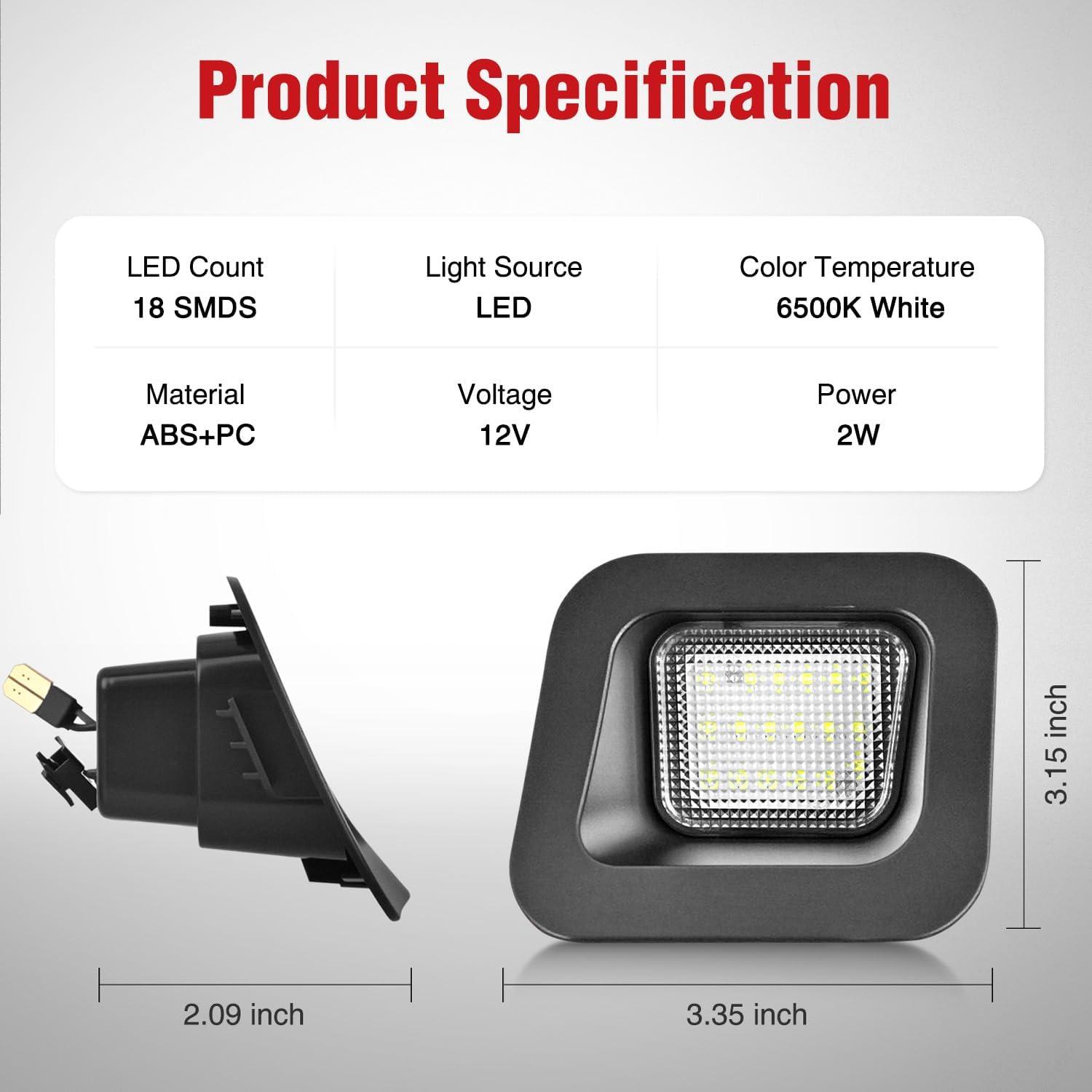 imageNilight License Plate Light Compatible with 1994 1995 1996 1997 1998 1999 2000 2001 Dodge Ram 1500 2500 3500 2002 RAM 2500 3500 6000K White 2PCS PackClear 20032018 Dodge Ram