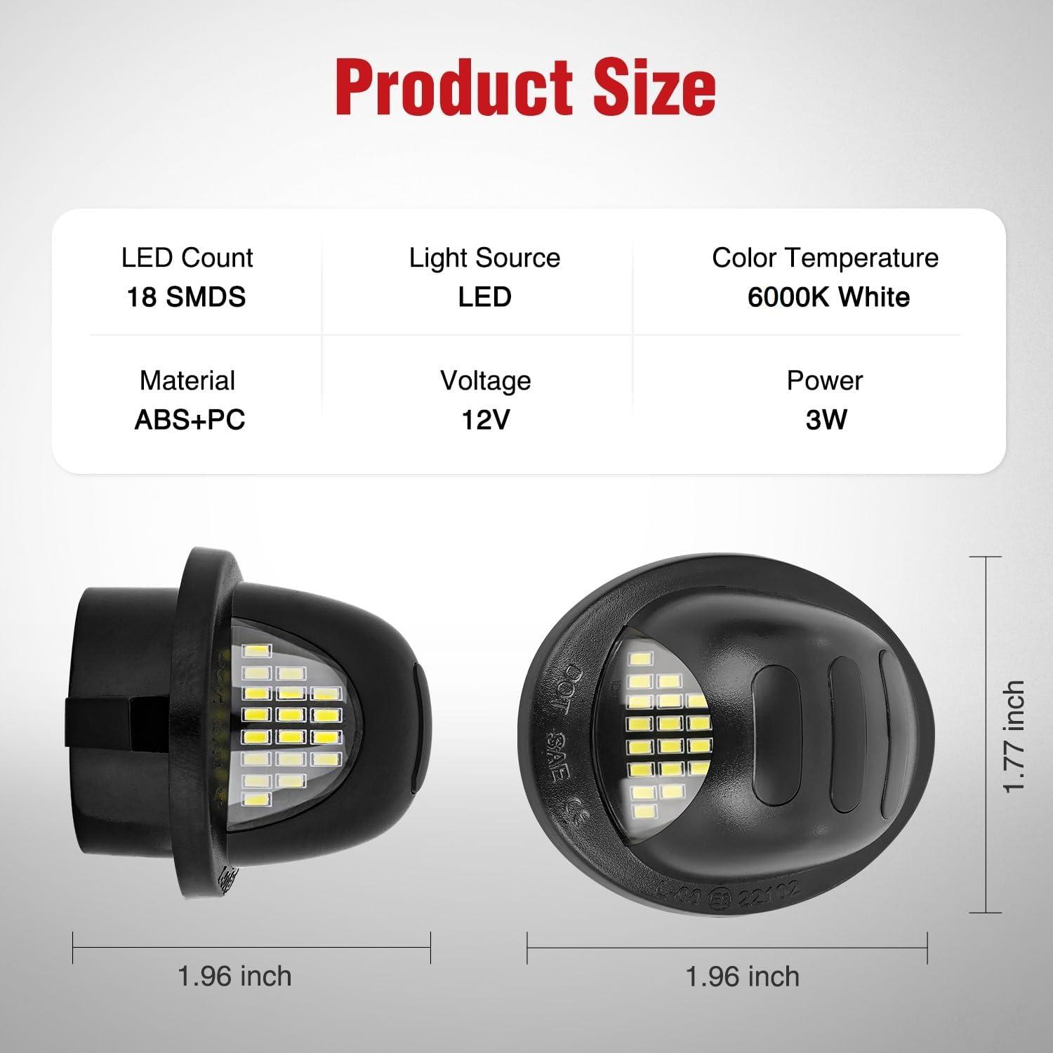 imageNilight License Plate Light Compatible with 1994 1995 1996 1997 1998 1999 2000 2001 Dodge Ram 1500 2500 3500 2002 RAM 2500 3500 6000K White 2PCS PackRed 19902014 Ford F15019832011 Ford Ranger