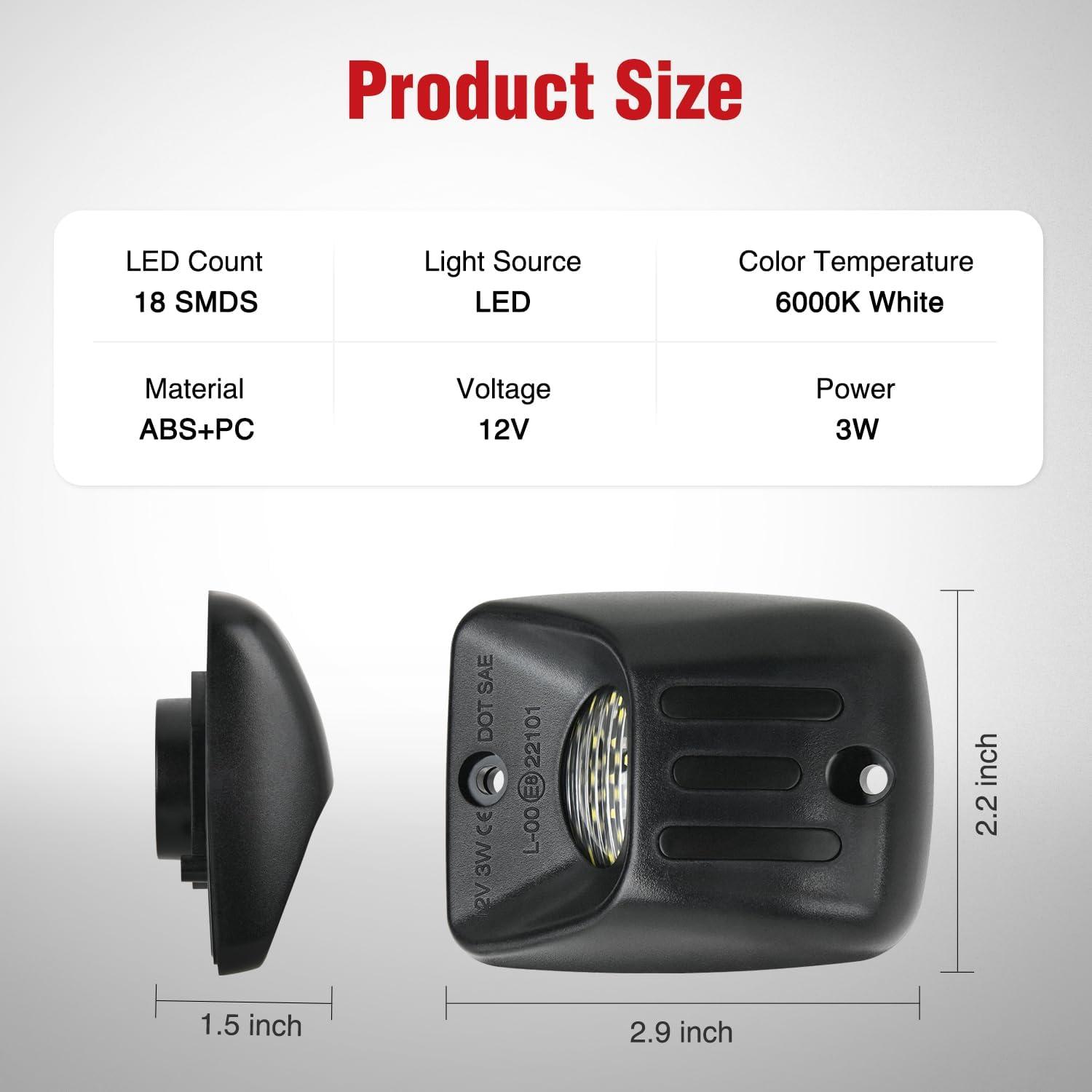 imageNilight License Plate Light Compatible with 1994 1995 1996 1997 1998 1999 2000 2001 Dodge Ram 1500 2500 3500 2002 RAM 2500 3500 6000K White 2PCS PackRed 19952004 Tacoma