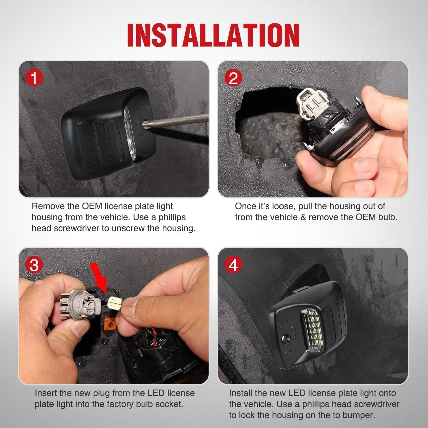 imageNilight License Plate Light Compatible with 1994 1995 1996 1997 1998 1999 2000 2001 Dodge Ram 1500 2500 3500 2002 RAM 2500 3500 6000K White 2PCS PackRed 20052015 Tacoma20002013 Tundra