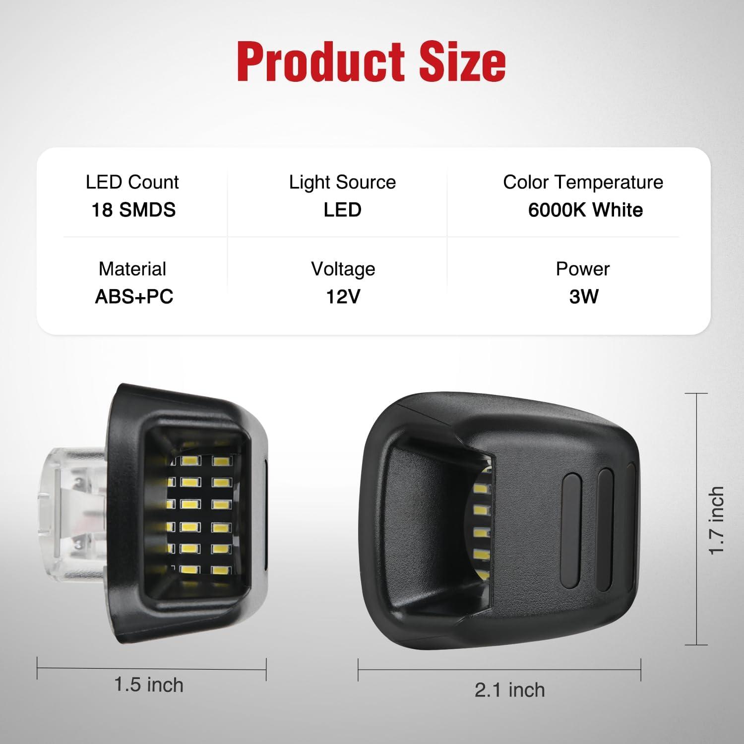 imageNilight License Plate Light Compatible with 1994 1995 1996 1997 1998 1999 2000 2001 Dodge Ram 1500 2500 3500 2002 RAM 2500 3500 6000K White 2PCS PackRed 20072021 Frontier20072015 TitanXterra