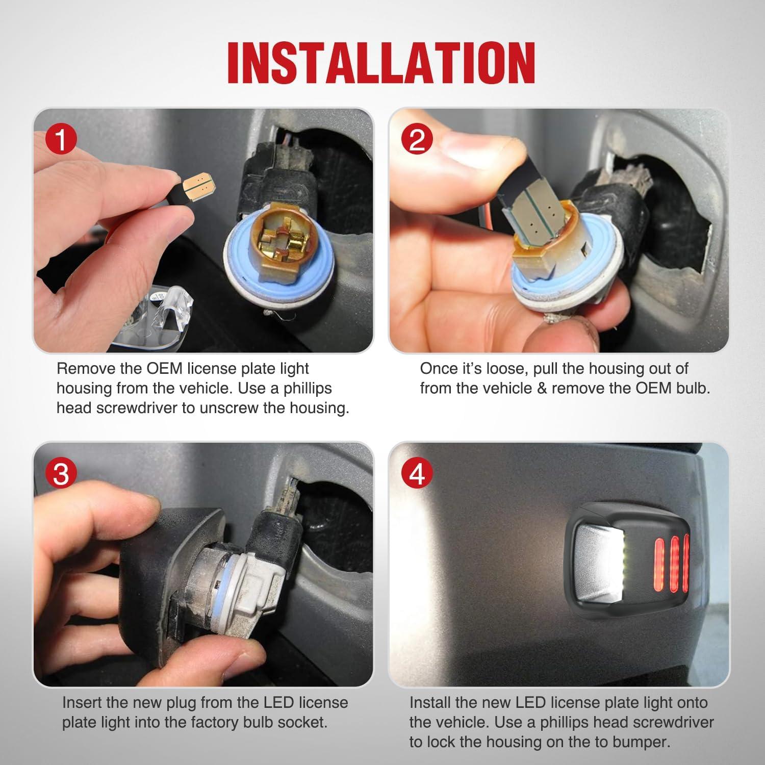 imageNilight License Plate Light Compatible with 1994 1995 1996 1997 1998 1999 2000 2001 Dodge Ram 1500 2500 3500 2002 RAM 2500 3500 6000K White 2PCS PackRed 20072021 Frontier20072015 TitanXterra