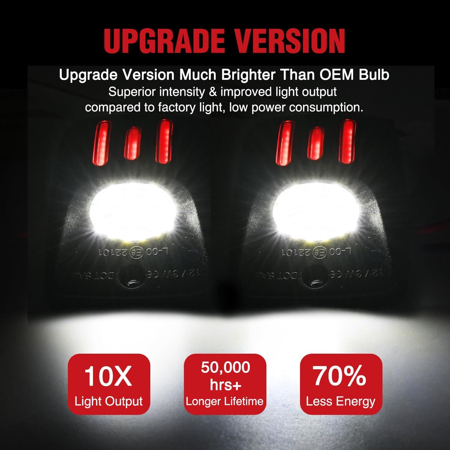 imageNilight License Plate Light Compatible with 1994 1995 1996 1997 1998 1999 2000 2001 Dodge Ram 1500 2500 3500 2002 RAM 2500 3500 6000K White 2PCS PackRed 19952004 Tacoma